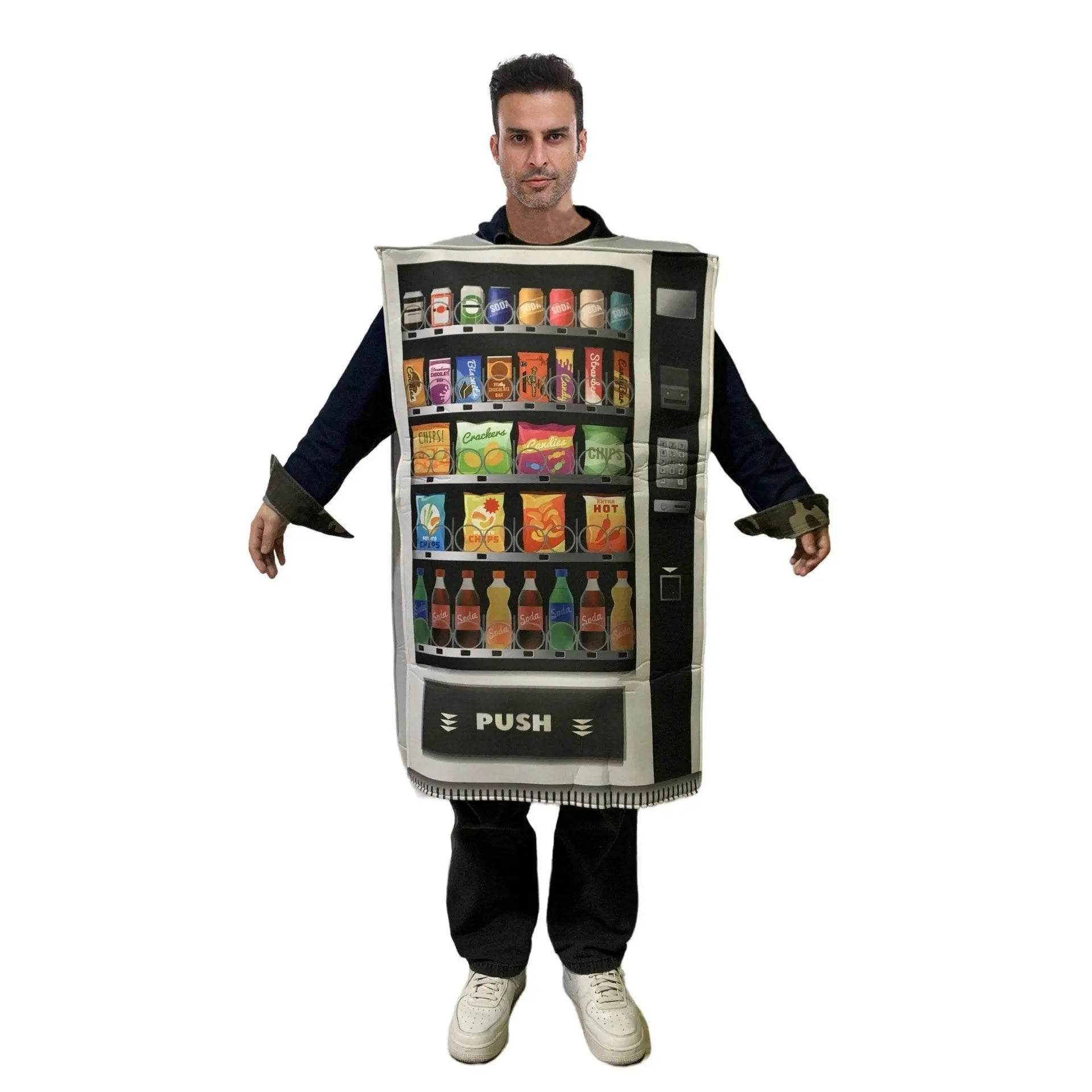 Adult Spoof Supermarket vending machines Funny Novelty Halloween Cosplay Costume - zzcosplay