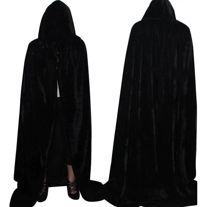 Adult Unisex Hooded Robe Long Cloak Cape Halloween Costume - zzcosplay