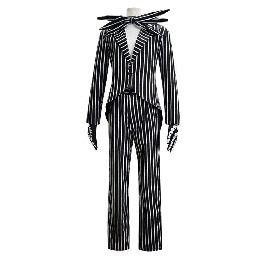 Adult kids Jack Skellington Sally Suit Costume The Nightmare Before Christmas for women men Boy Girl full Set - zzcosplay