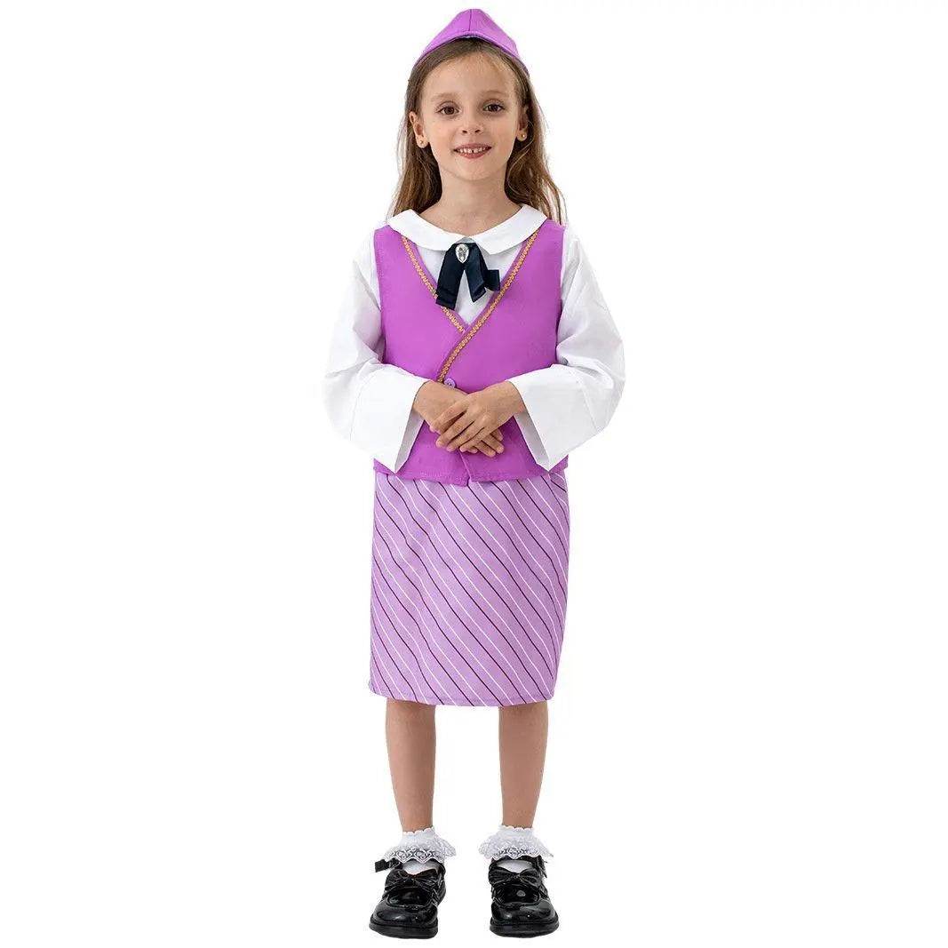 Airline Stewardess Cosplay Costume Flight Attendant Costume For Kids - zzcosplay