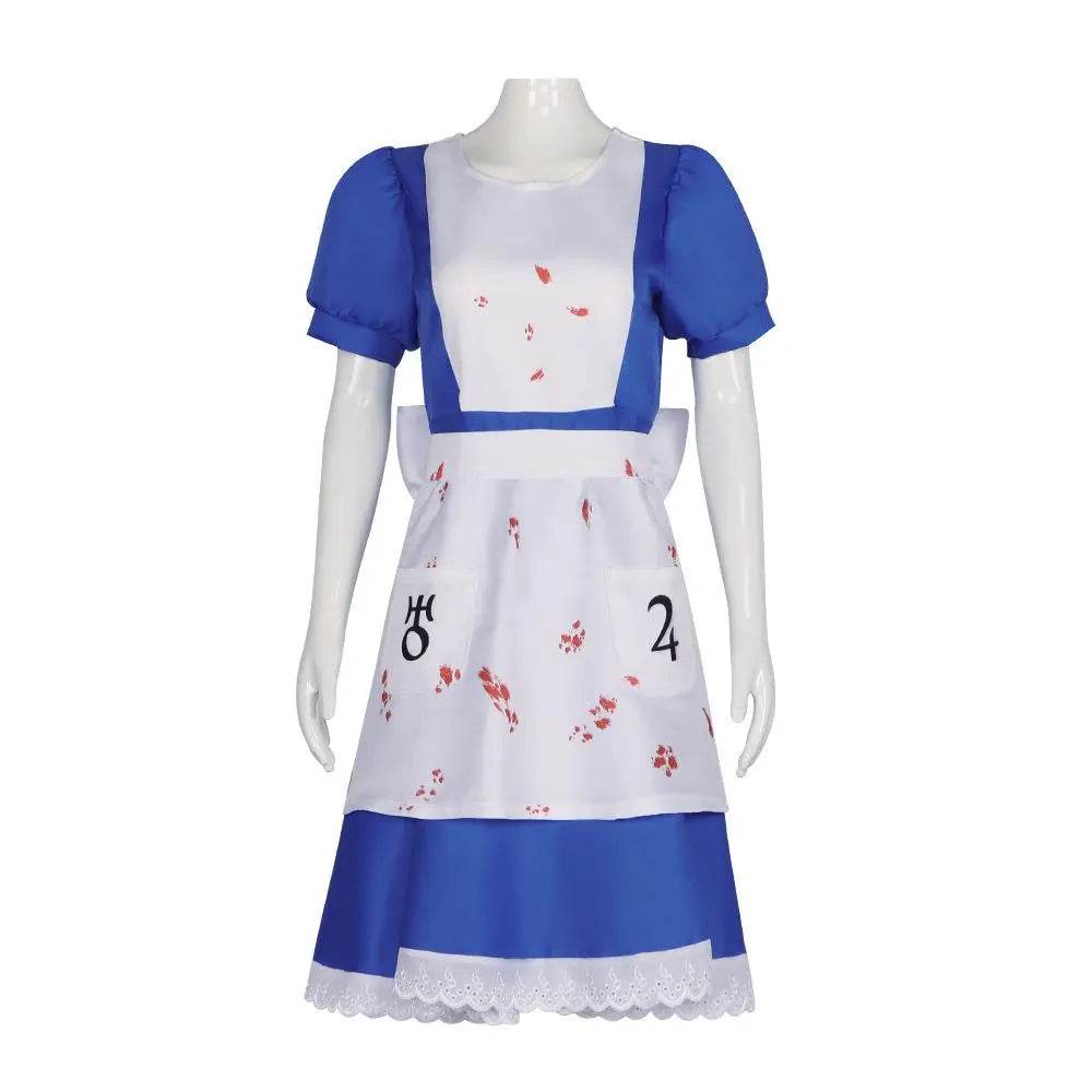 Alice Madness Returns Maid Cosplay Costume Outfit Halloween Carnival Suit - zzcosplay