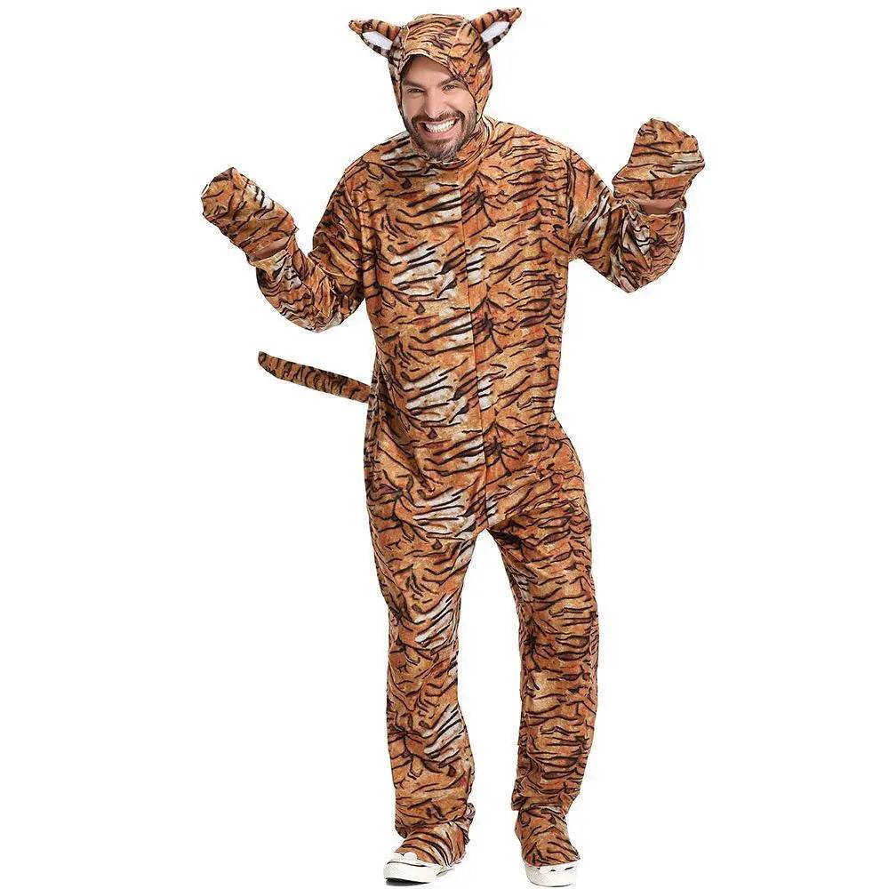 Animal Tiger Adult Jumpsuit Cosplay Costume Outfits Carnival Suit - zzcosplay