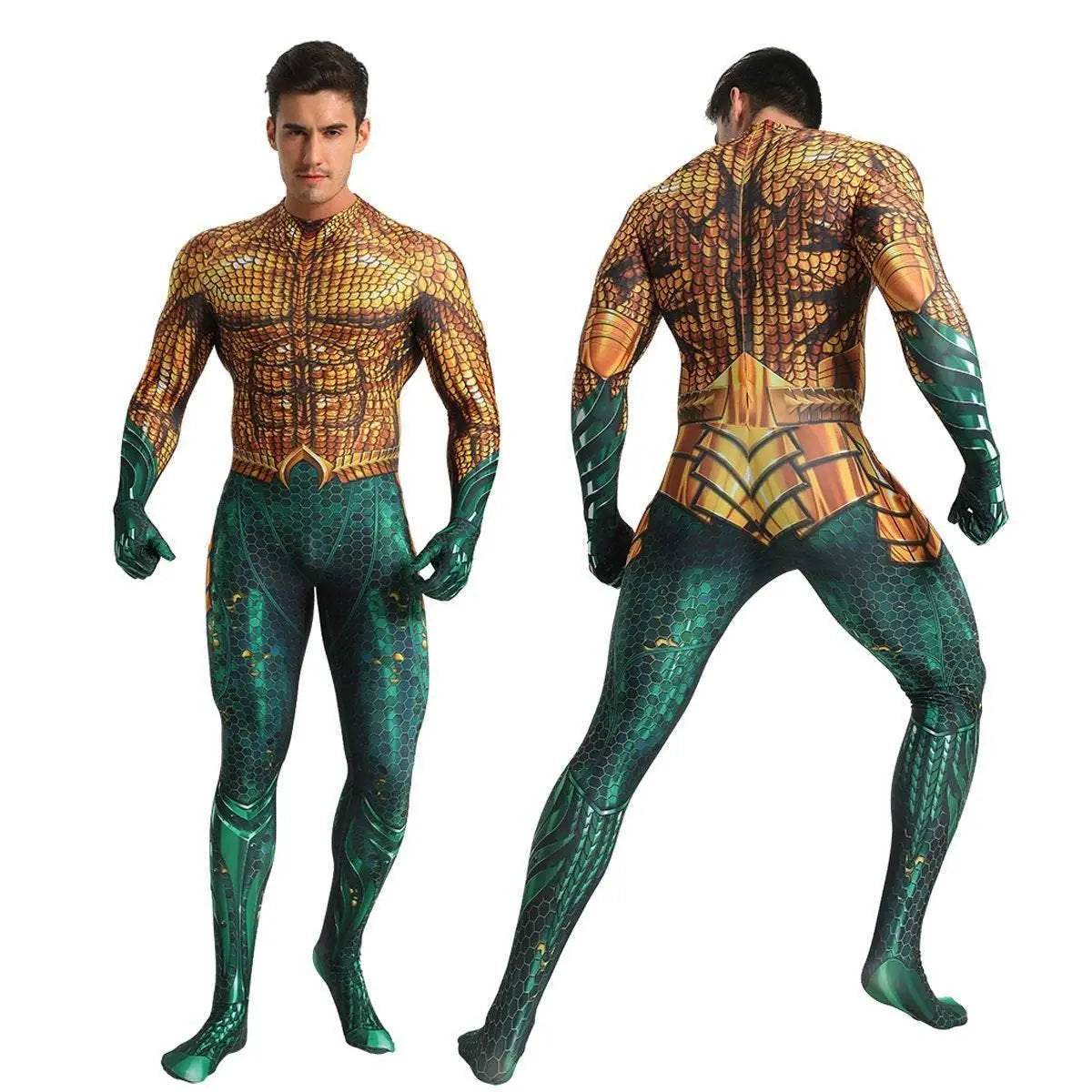 Aquaman 2 Costume Arthur Cosplay Bodysuit Halloween Fancy Cosplay Carnival Suit - zzcosplay