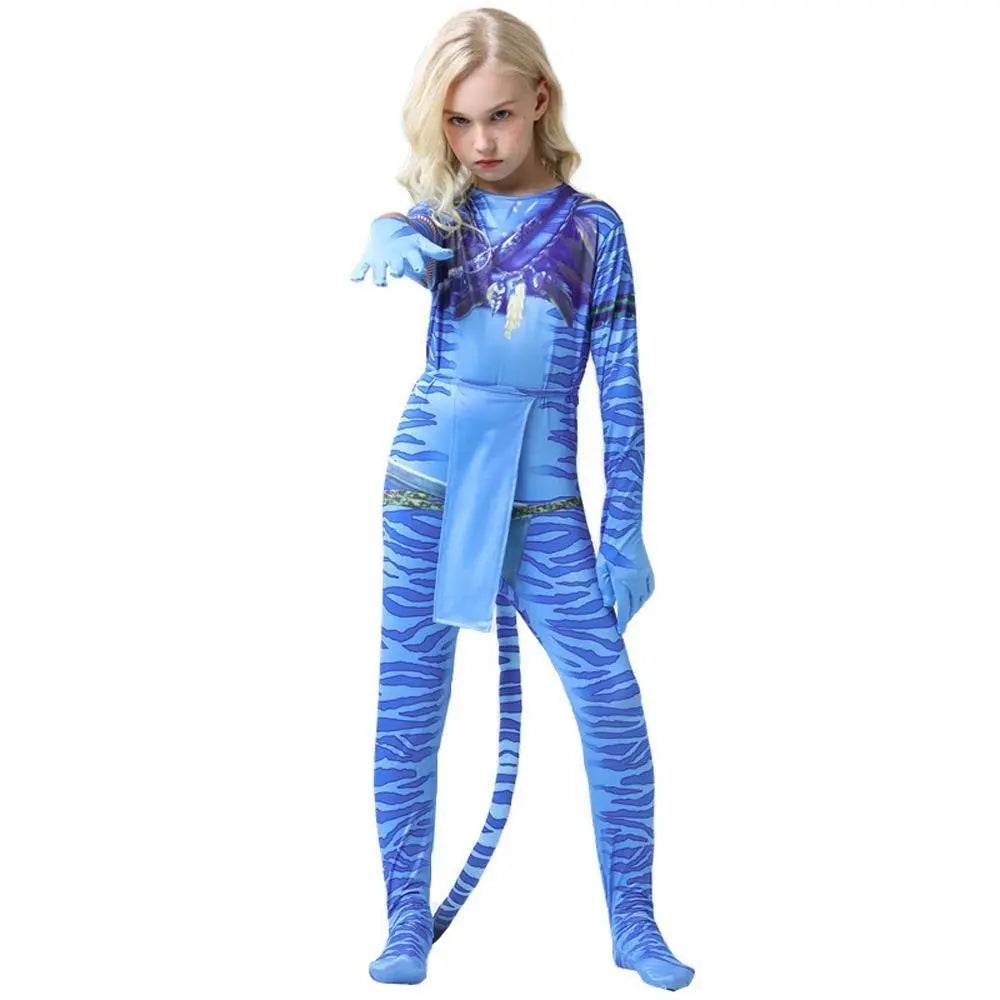 Avatar: The Way of Water Cosplay Costume kids zentai costume jumpsuit - zzcosplay