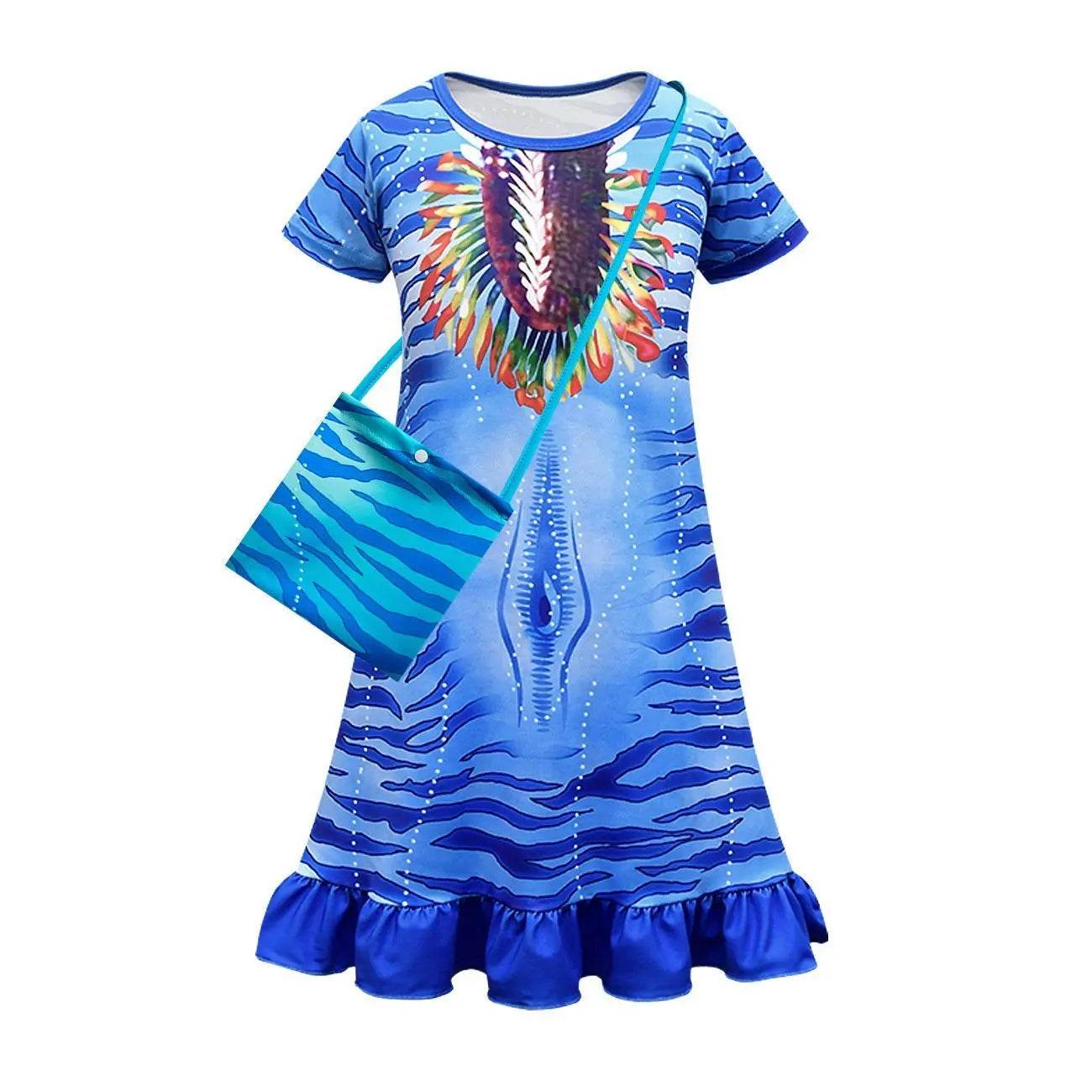 Avatar: The Way of Water Costume Cosplay Pajamas Dress For Kids - zzcosplay