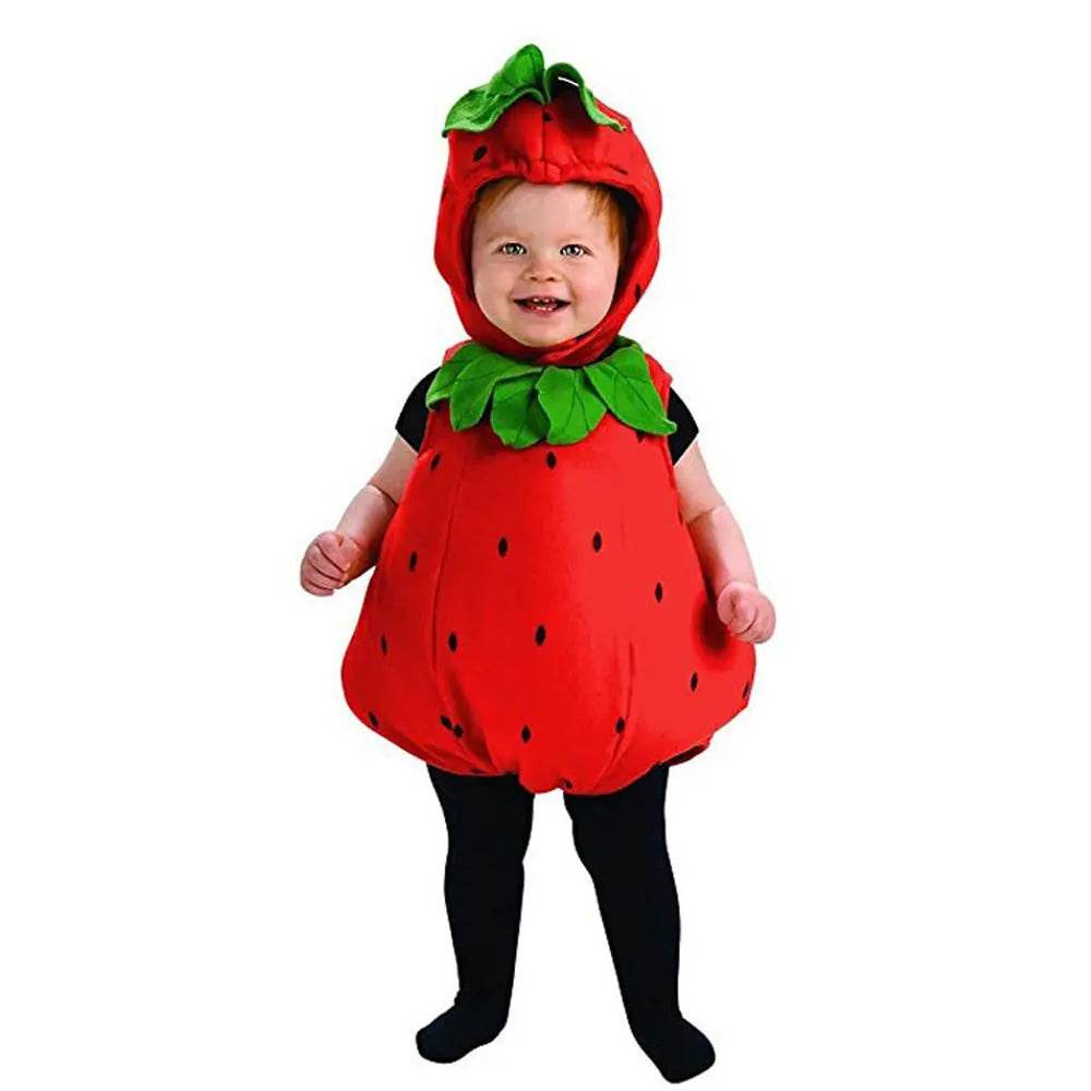 Baby Strawberry Halloween Costume Toddler Rompers - zzcosplay