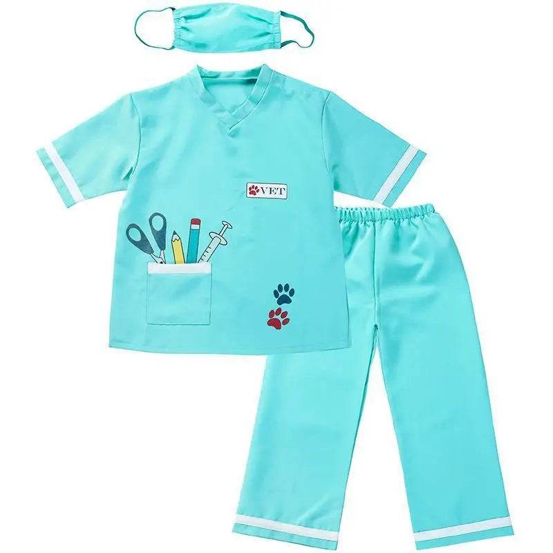 Child Unisex Doctor Dress-up Veterinarian Role Play Halloween Costumes for kids - zzcosplay