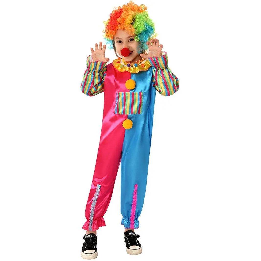 Children's Clown Costume Jumpsuit Carnival Cosplay Halloween and Stage Performance Outfit - zzcosplay