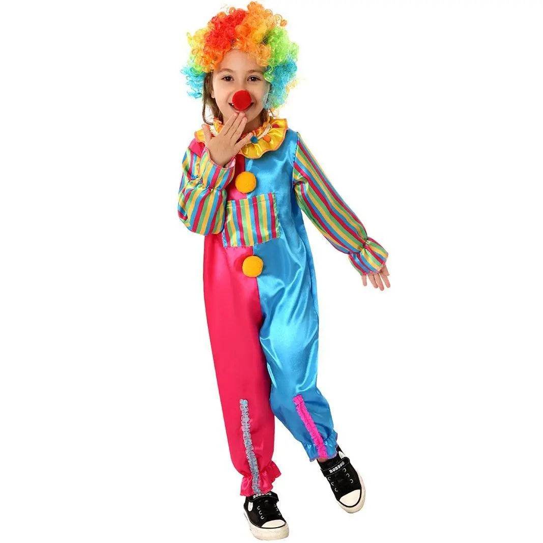 Children's Clown Costume Jumpsuit Carnival Cosplay Halloween and Stage Performance Outfit - zzcosplay