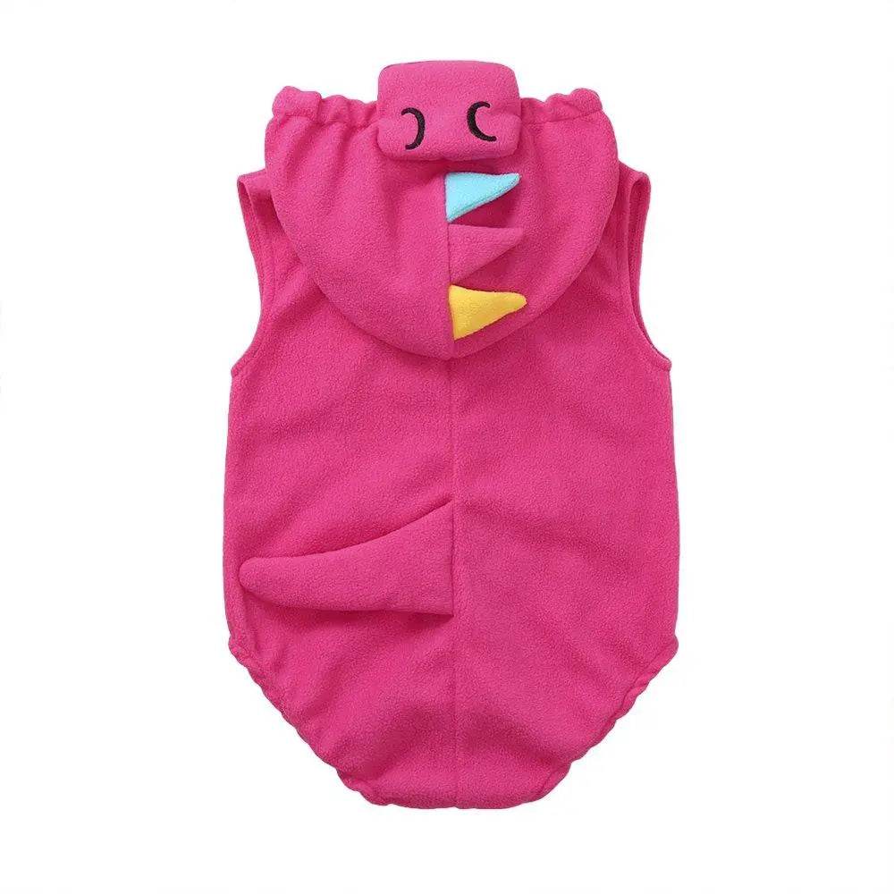 Children's Costume Cute Dinosaur Rose Red Shape One-piece Romper - zzcosplay