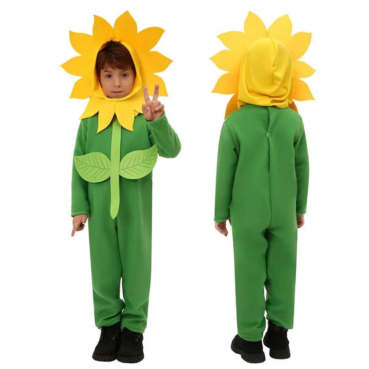 Children's Day Sun Flower Kids Jumpsuit Stage Party Cosplay Costumes - zzcosplay