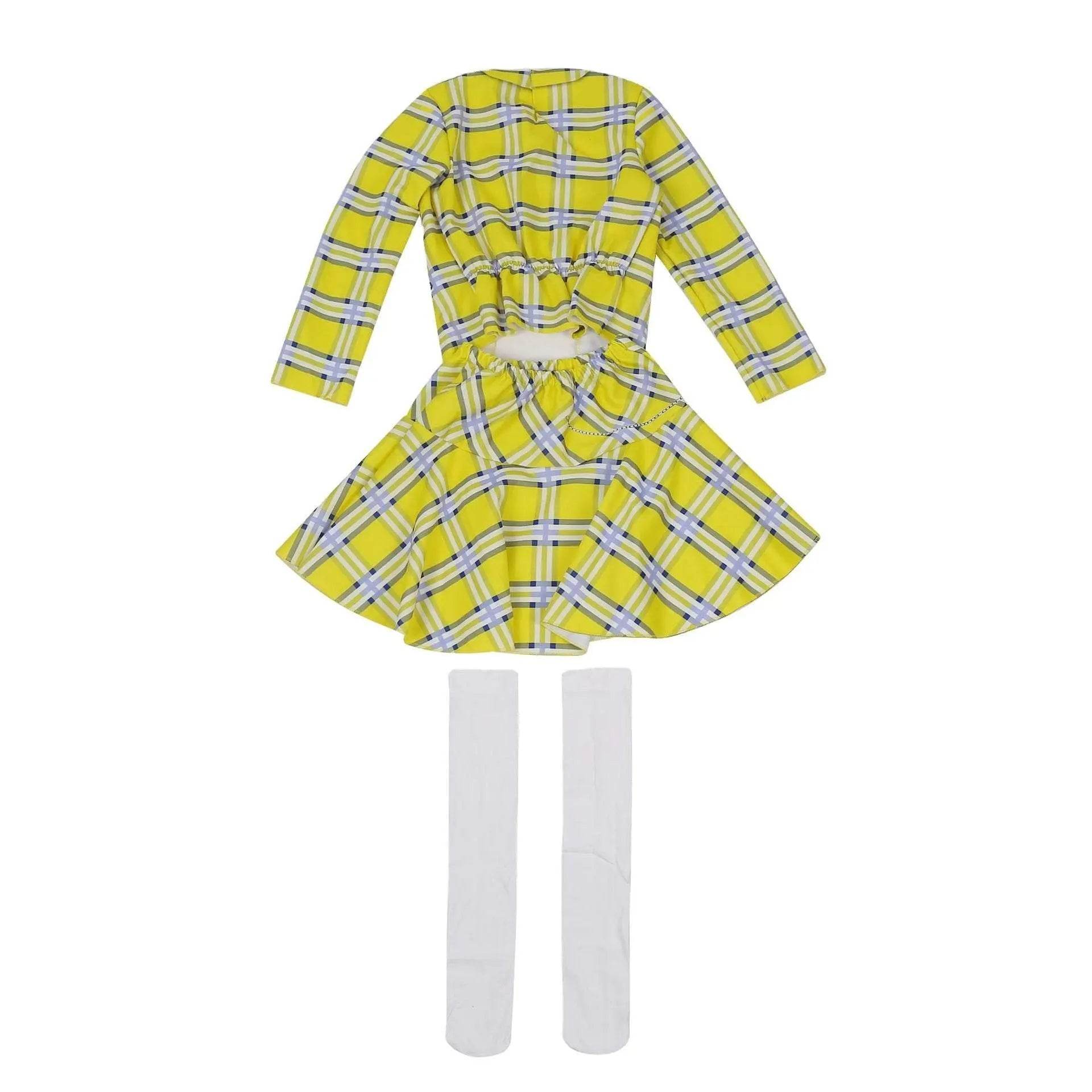 Clueless Cher Horowitz Girl Cosplay Costume School Uniform Suit Fancy Dress Halloween Outfit - zzcosplay