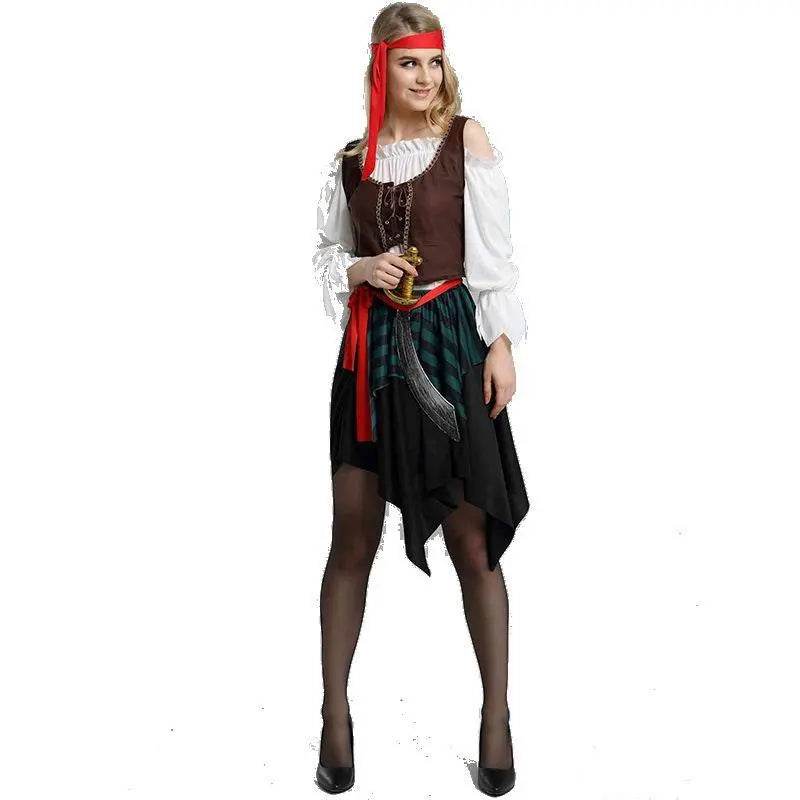 Couples Pirate Outfit Cosplay Costume Fancy Dress Halloween For Adult - zzcosplay