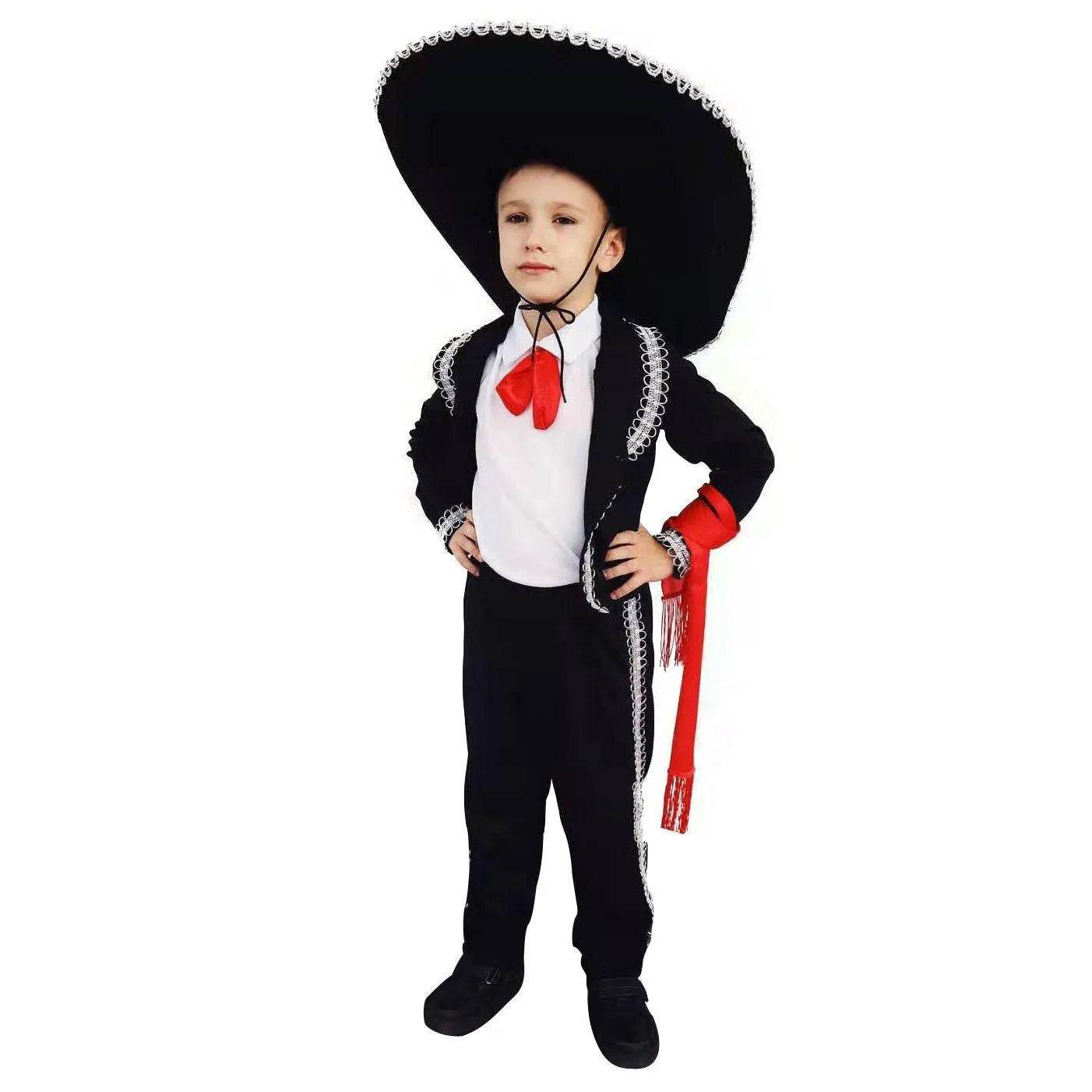 Day of the Dead Mariachi Amigo Kids Party Fancy Cosplay Costume - zzcosplay