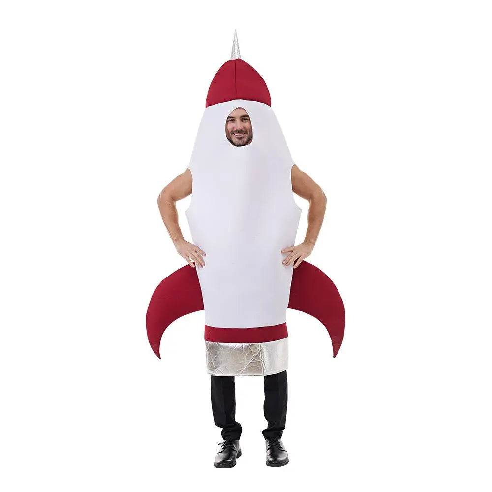 Fancy Dress Space Rocket Inflatable Costume Jumpsuit for Adults Outfit Halloween - zzcosplay
