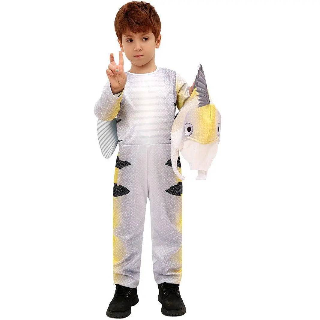 Flounder Kids Animal Jumpsuit Party Cosplay Costumes Halloween - zzcosplay