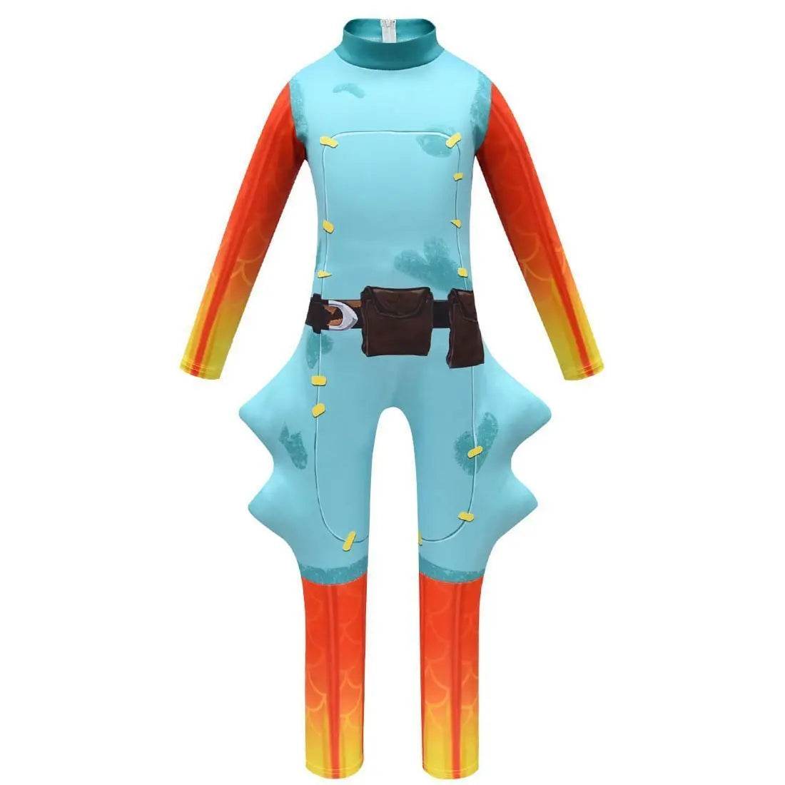 Fortnite Fishstick Cosplay Halloween Costumes Fish Jumpsuit - zzcosplay