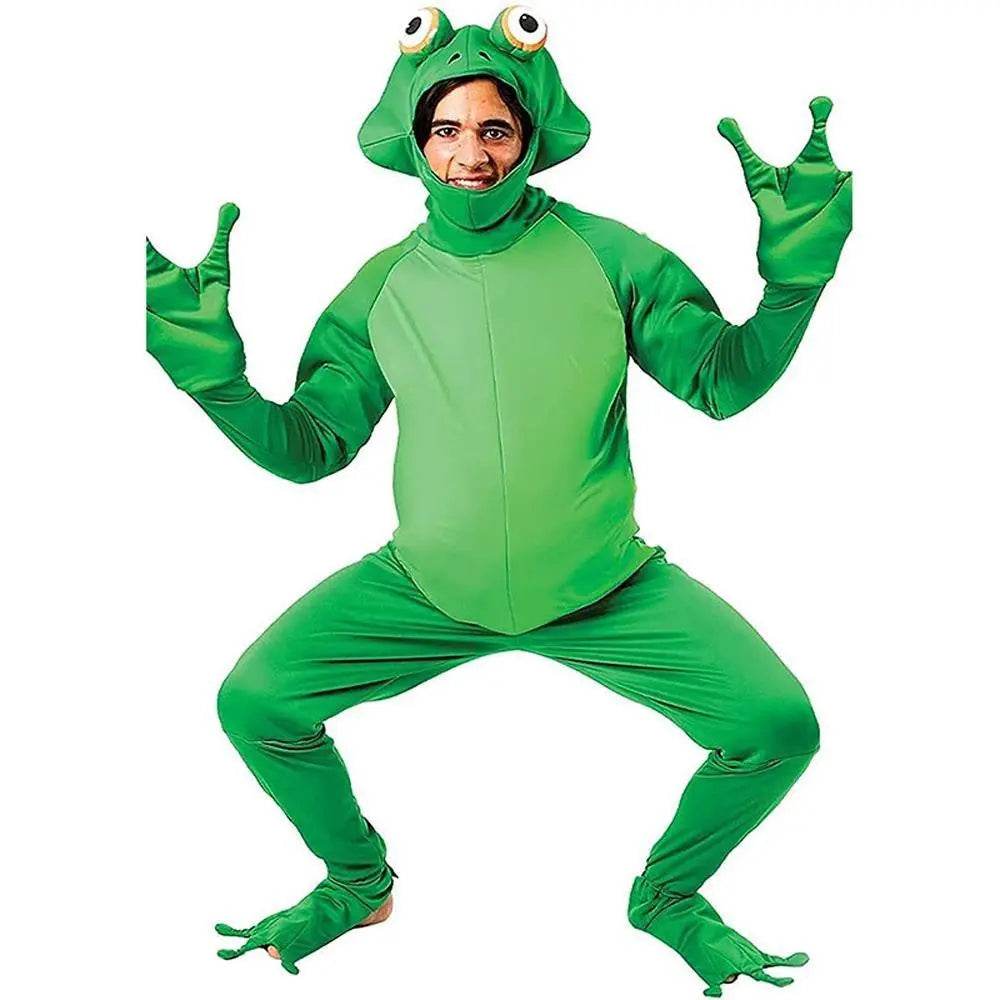 Frog Prince Jumpsuit Adult Animal Stage Party Halloween Costumes - zzcosplay
