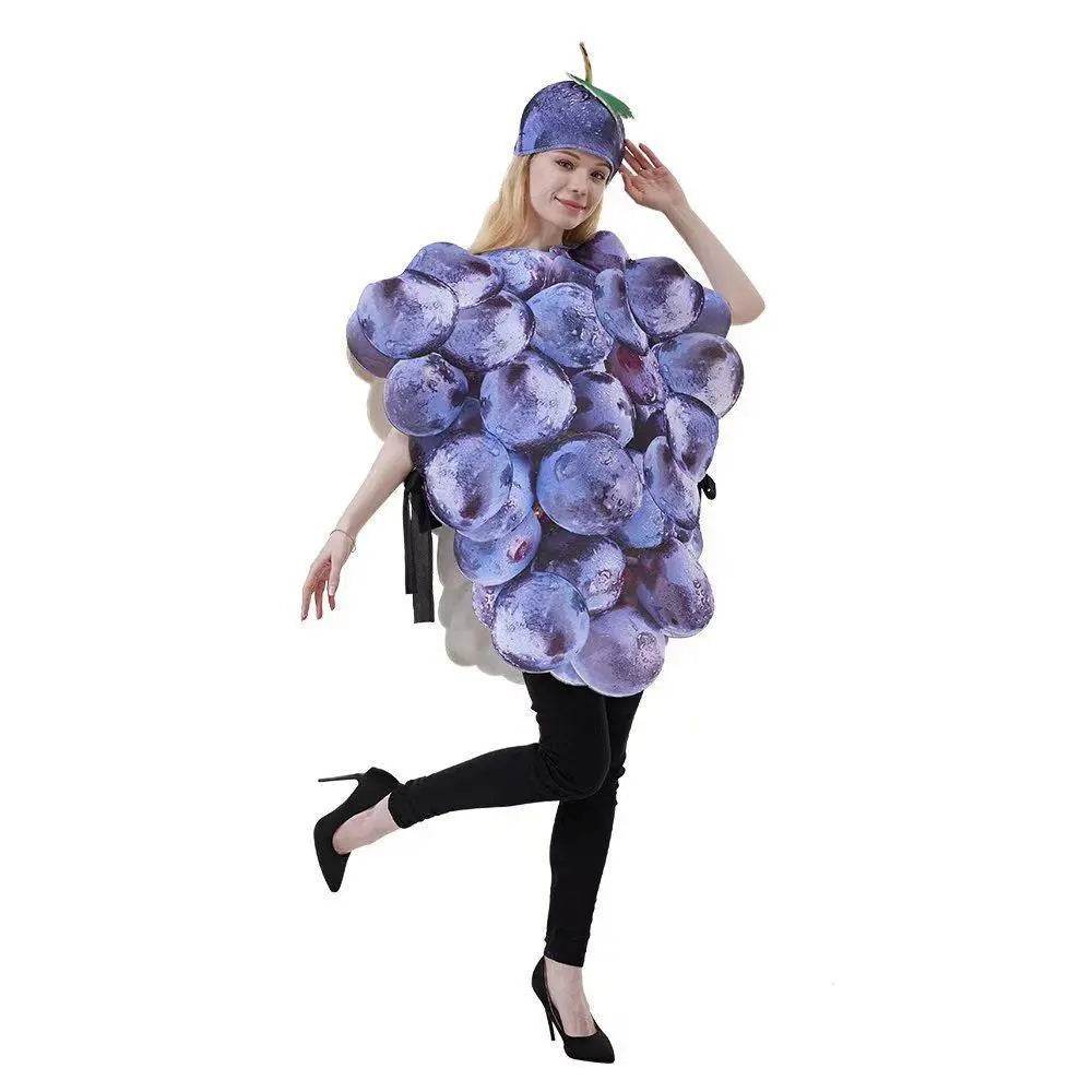 Fruit Grape Dress Cosplay Costume Halloween Carnival Party Disguise Suit - zzcosplay