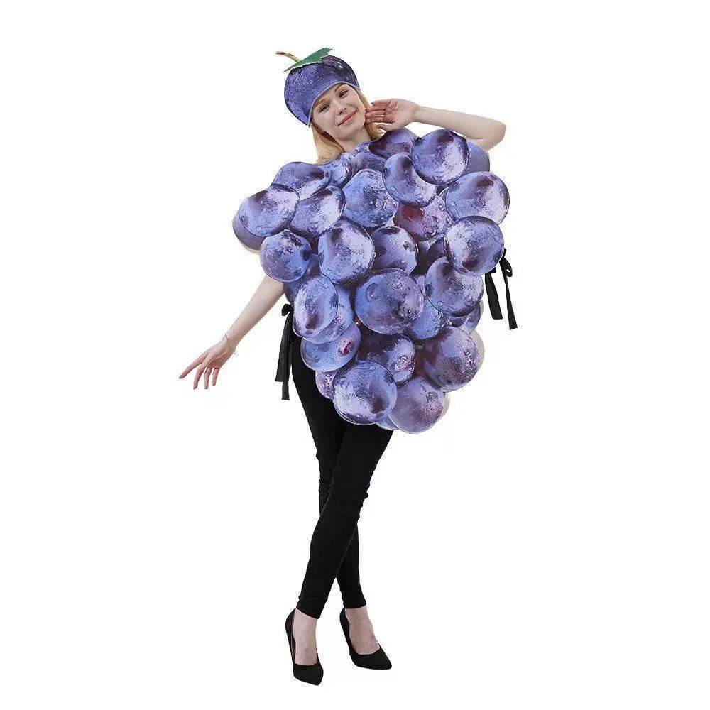 Fruit Grape Dress Cosplay Costume Halloween Carnival Party Disguise Suit - zzcosplay