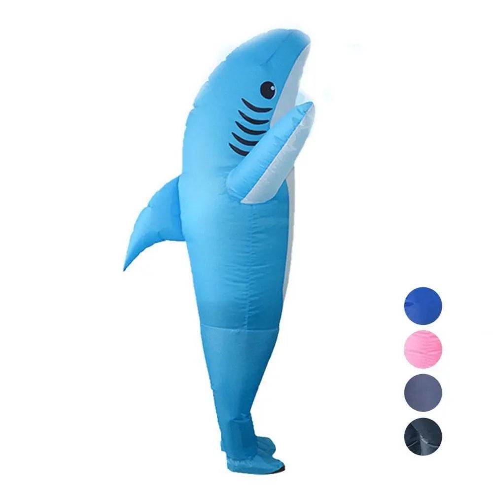 Funny inflatable shark costume Halloween Party for Adult Kids - zzcosplay