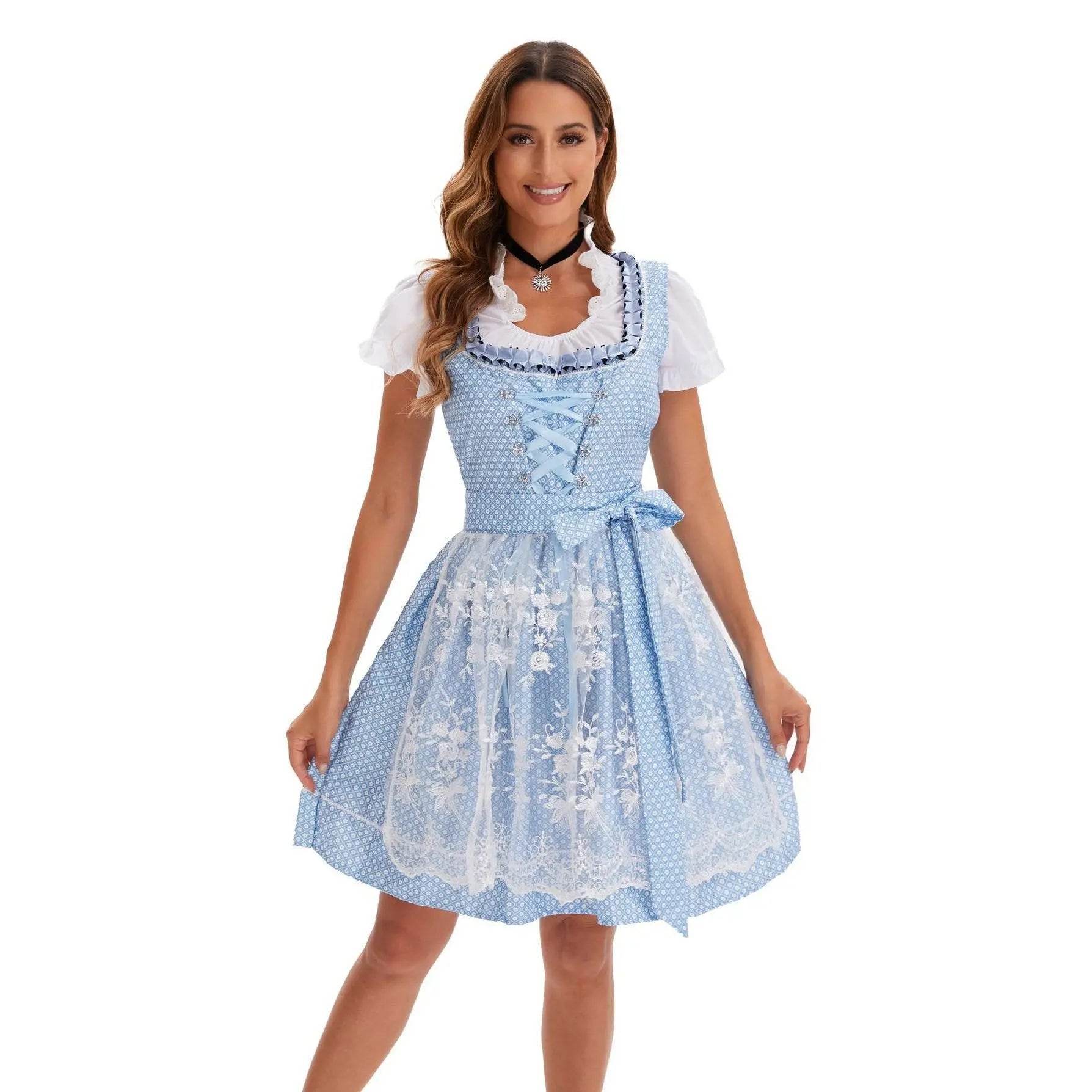 German Oktoberfest Large Size Short Sleeve Dress Costume - zzcosplay
