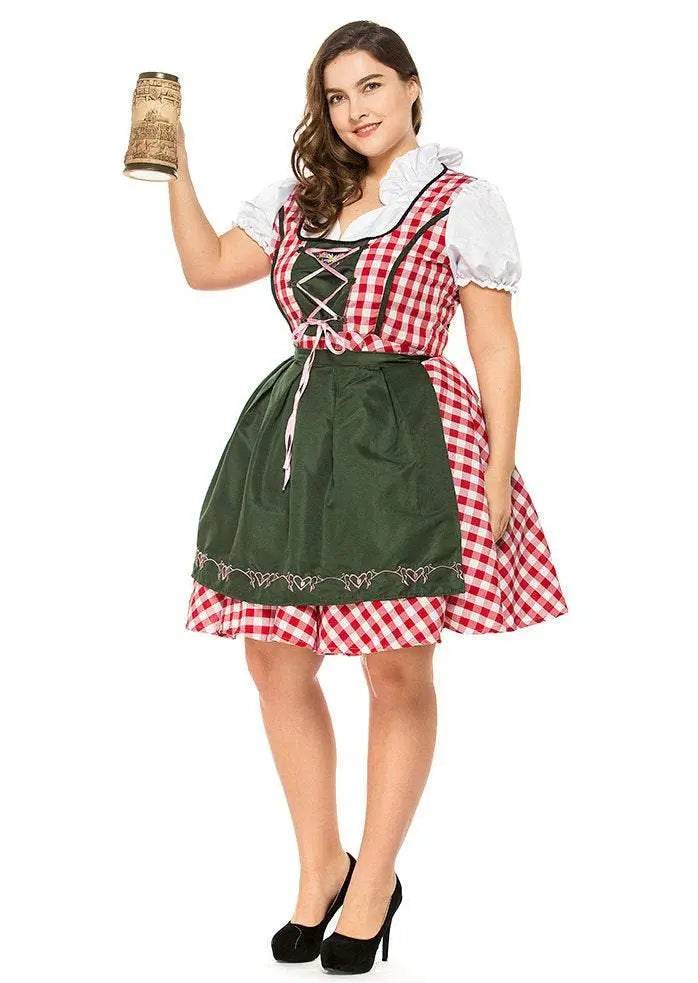 Halloween Plus Size Women German Beer Oktoberfest Cosplay Costume - zzcosplay