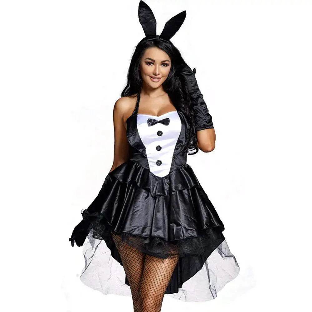 Halloween Women's bunny tuxedo magician Black Easter costume for girl - zzcosplay