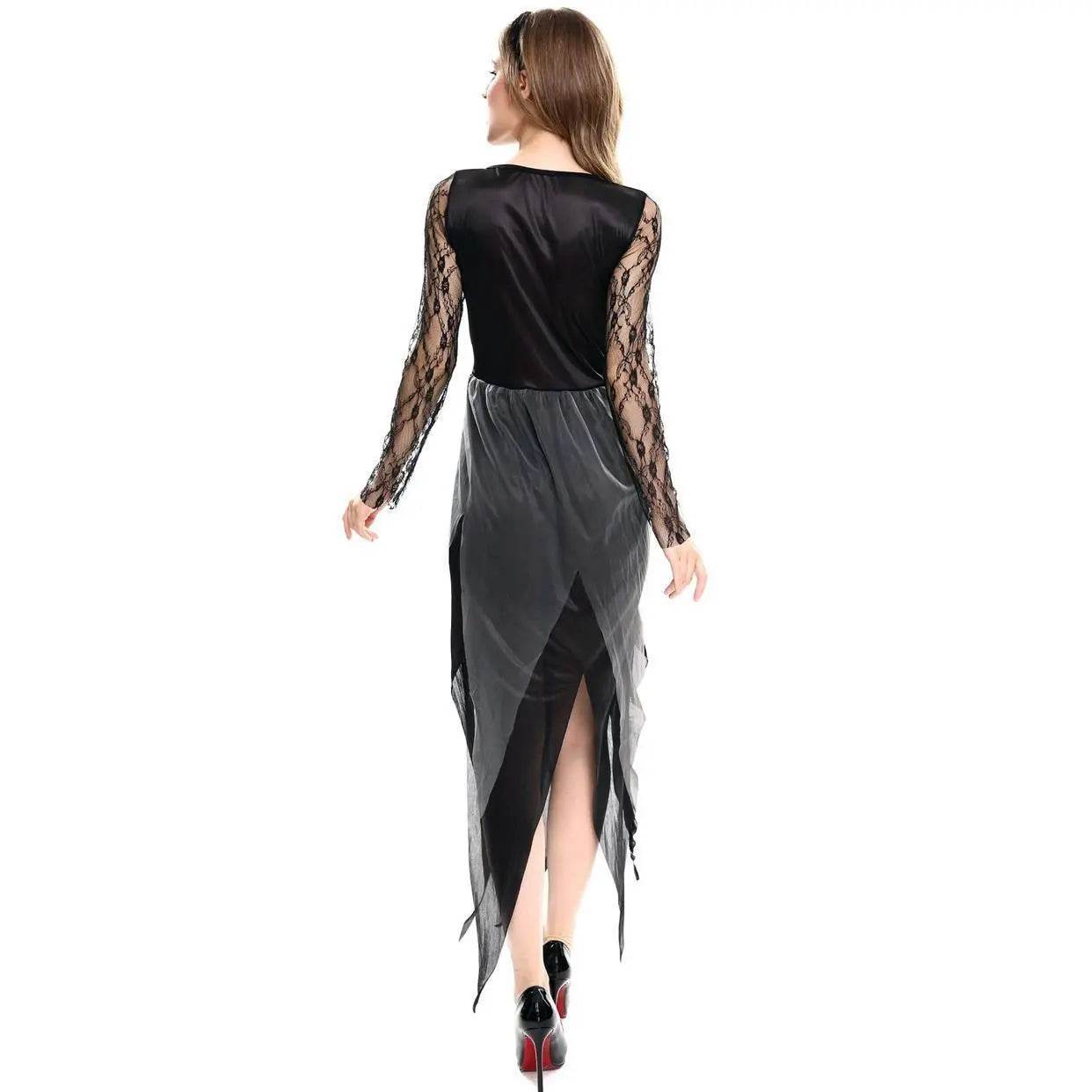 Halloween vampire dress gauze ghost bride costume cosplay stage play female zombie dress uniform - zzcosplay