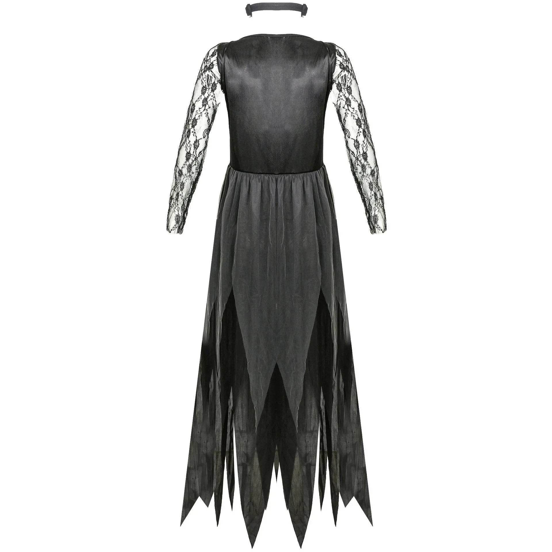 Halloween vampire dress gauze ghost bride costume cosplay stage play female zombie dress uniform - zzcosplay