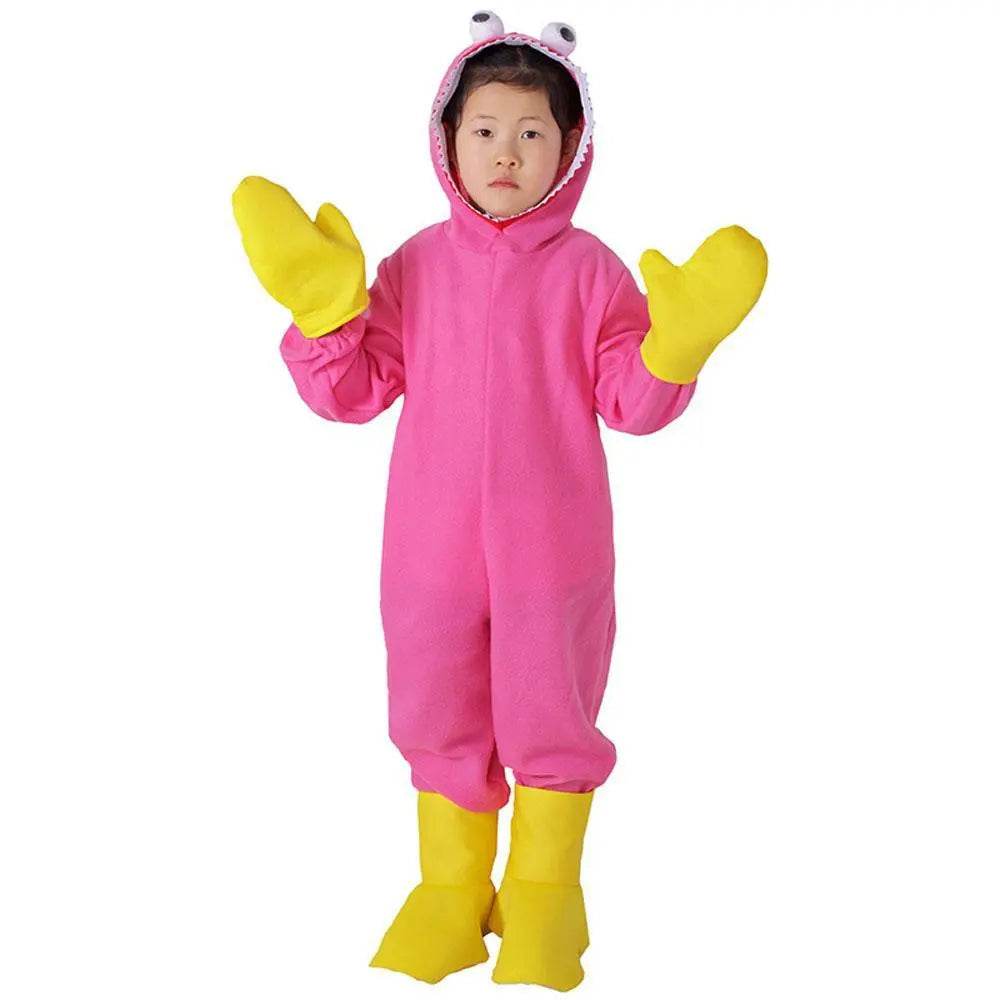 Huggy-Wuggy Cosplay Costume Poppy-Playtime Jumpsuit Onesie Halloween Outfit for Kids Boys Girls - zzcosplay