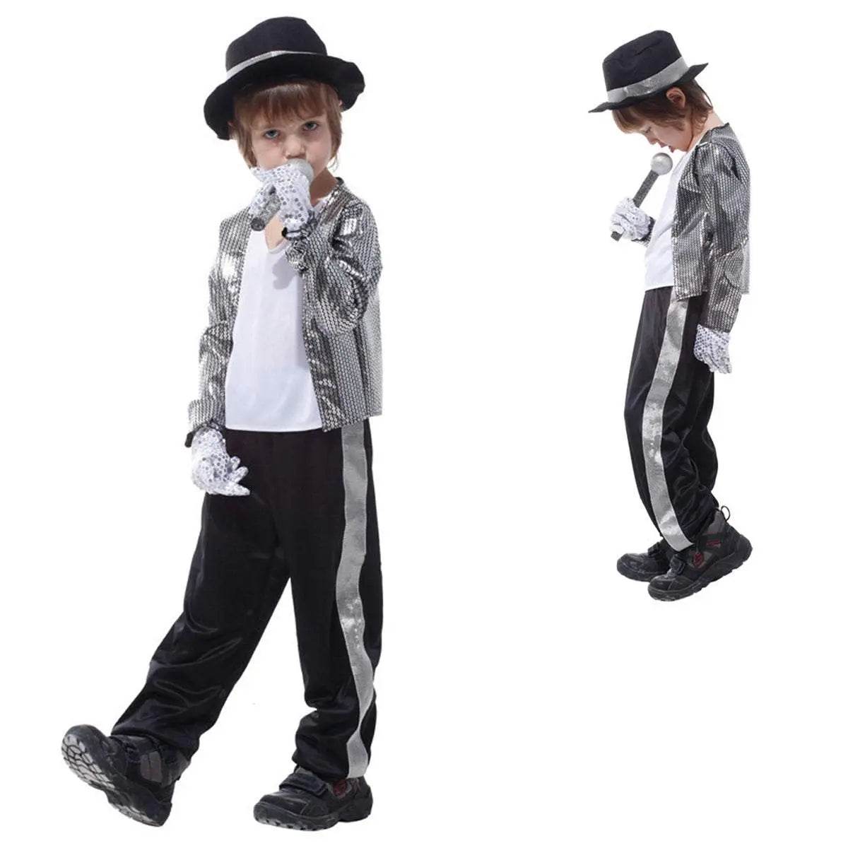 Kid Michael Jackson Thriller Fancy Cosplay Costume Halloween Partywear - zzcosplay