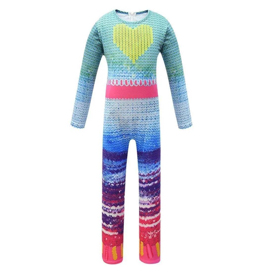 Kids Girl Trolls 2 World Tour Queen Poppy Costume Jumpsuit With Vest Wig - zzcosplay