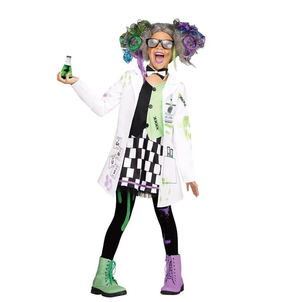 Kids Mad Scientist Costume Halloween Cosplay Outfits - zzcosplay