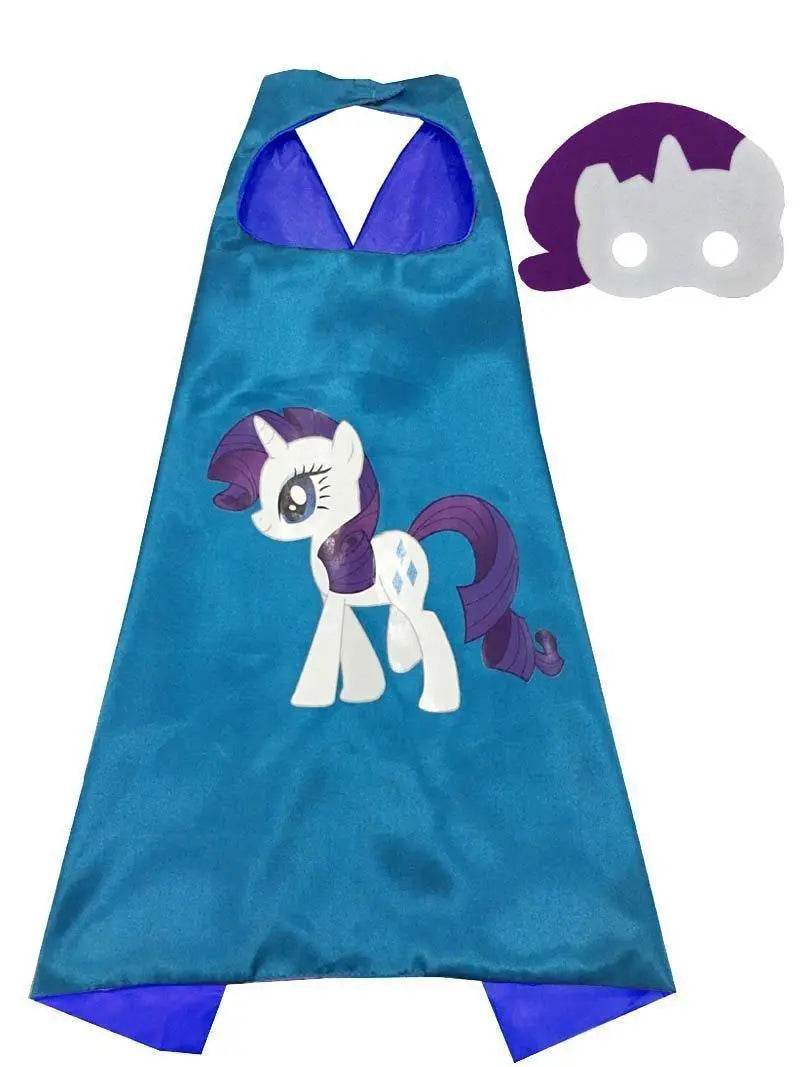 Kids My Little Pony Cape Mask Set Costume Cloak - zzcosplay