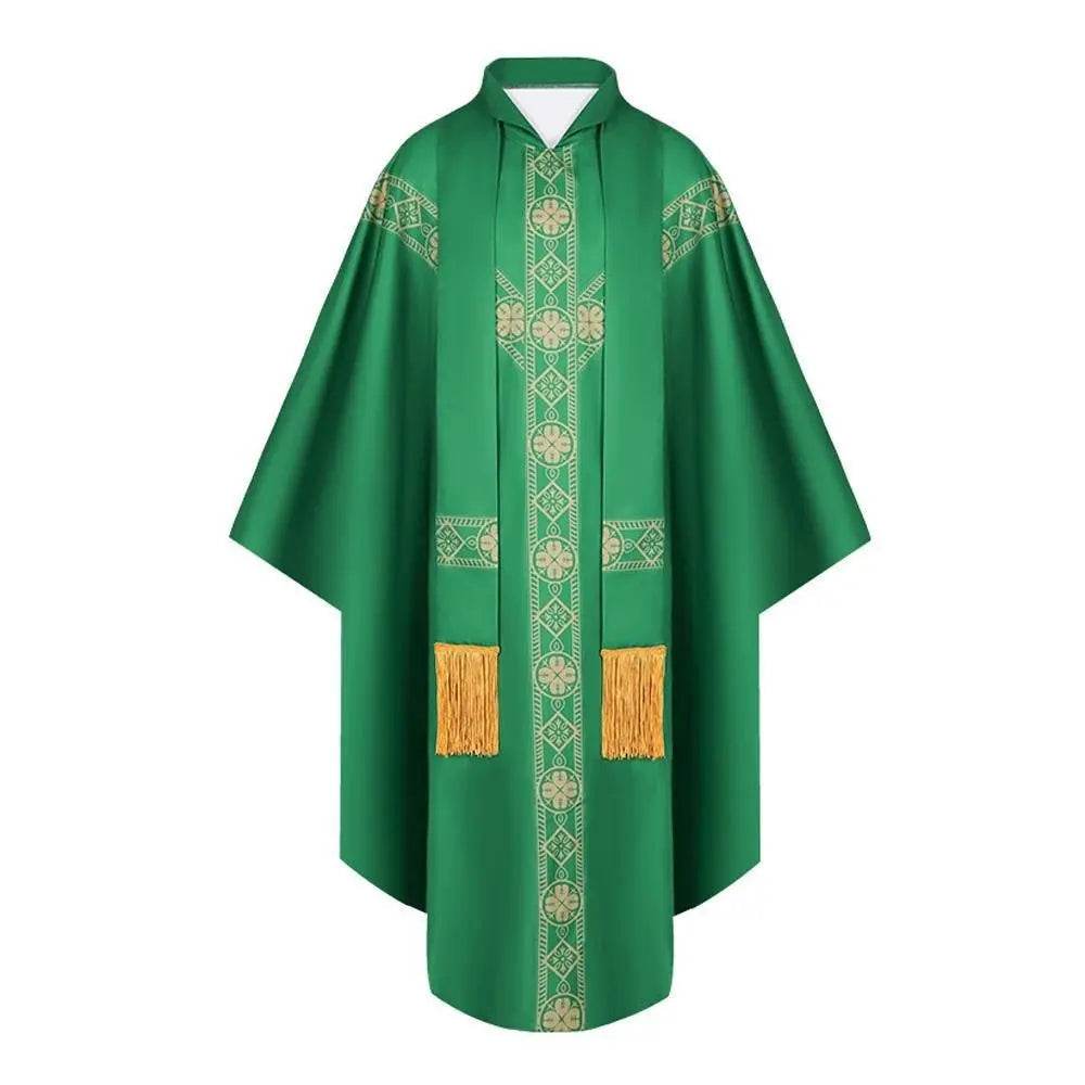 Medieval Cloak Spliced Priest Uniform Cosplay Costume Outfits Halloween Carnival Suit - zzcosplay