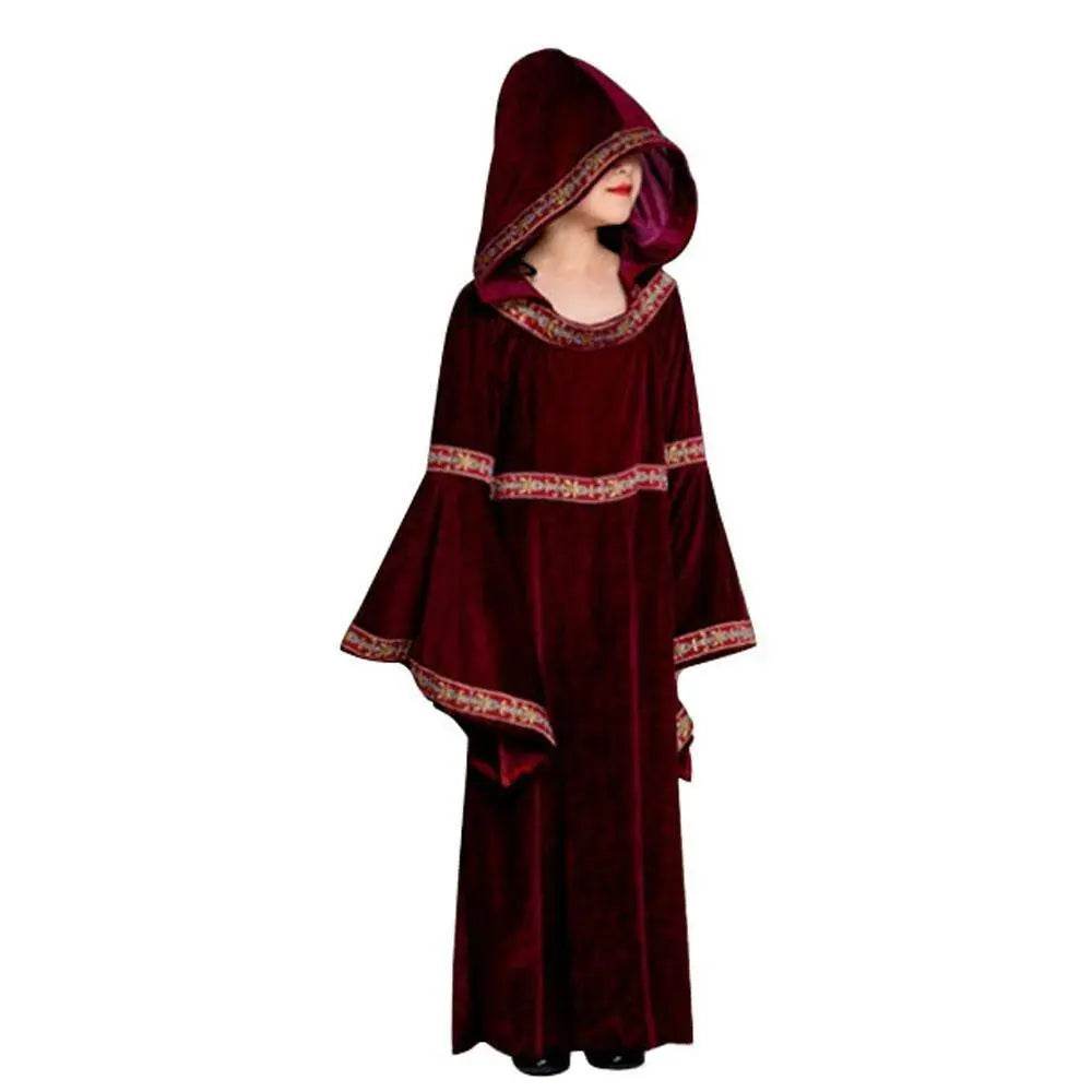 Medieval Halloween costume Victorian dress Renaissance burgundy dress - zzcosplay