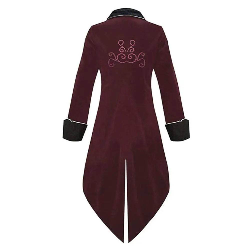 Medieval Steampunk Tailcoat Halloween Costumes Vampire Gothic Jackets Vintage Coat For Men - zzcosplay