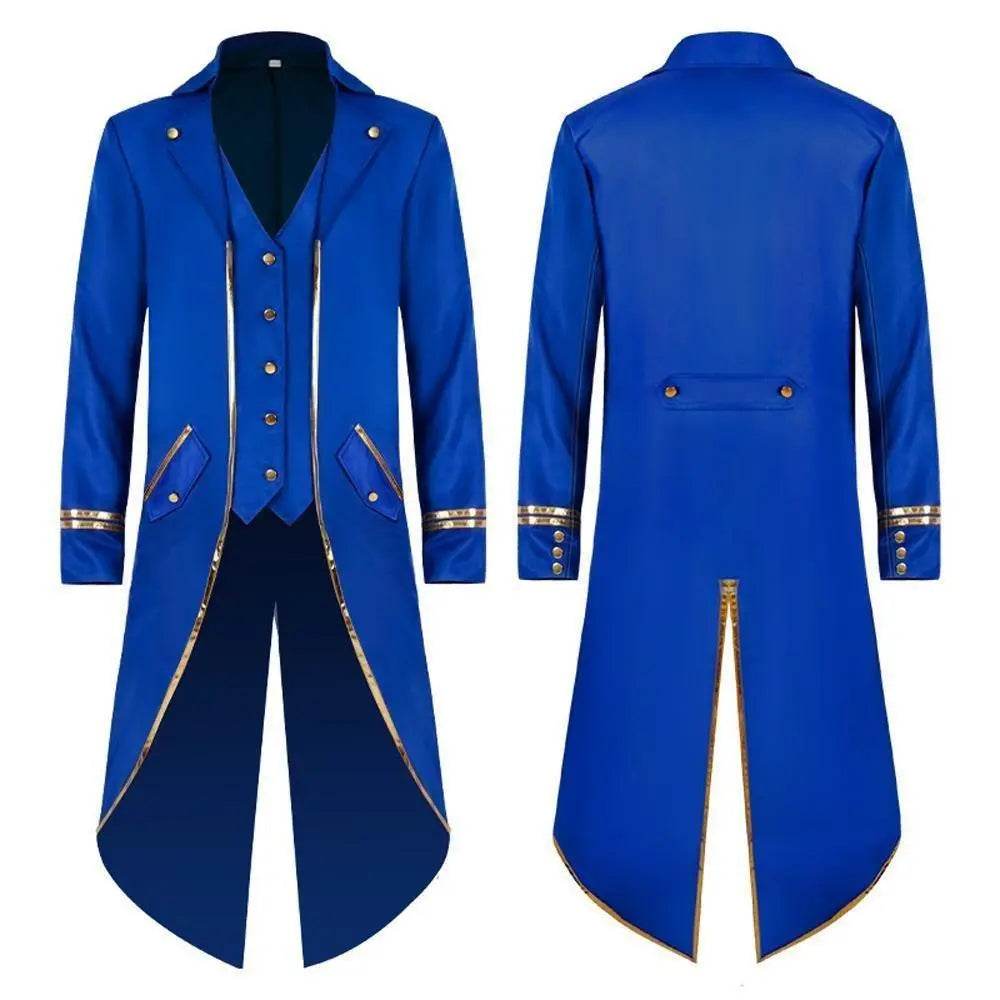 Medieval Steampunk Tailcoat Halloween Costumes Vampire Gothic Jackets Vintage Coat for Men - zzcosplay