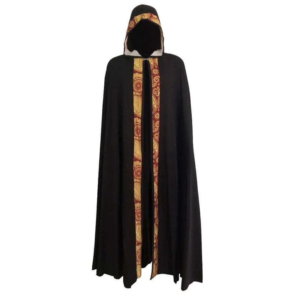 Men's Long Cloak Medieval Church Clergy Loose Dress Cape Cosplay Costume Halloween Outfit - zzcosplay