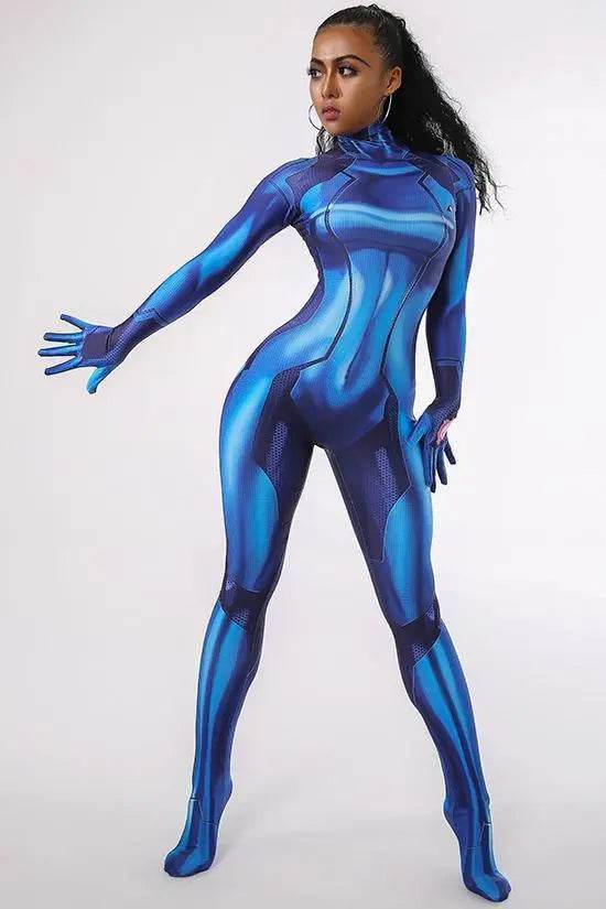Metroid Samus Zero Cosplay Outfits Halloween Costume Zentai Bodysuit - zzcosplay