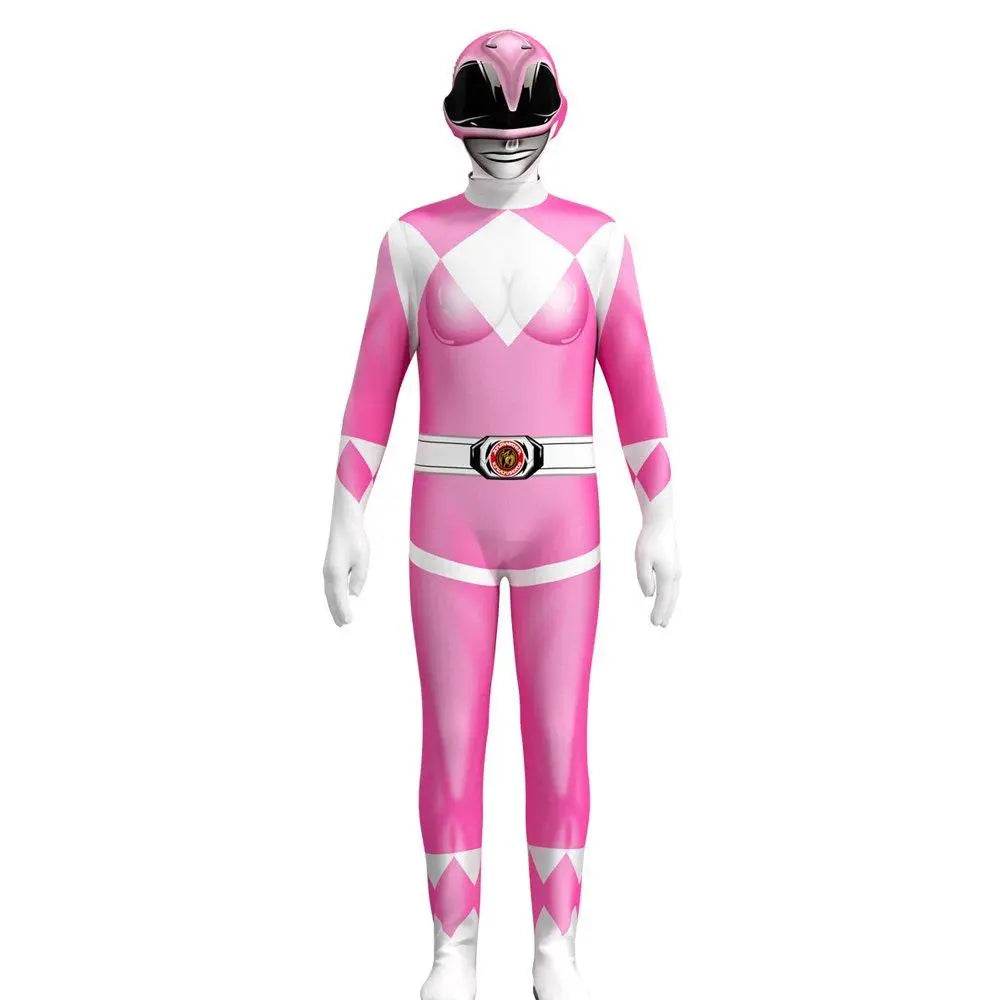 Mighty Morphin Power Rangers Costume Kids Superhero Bodysuit Halloween jumpsuits onesies - zzcosplay