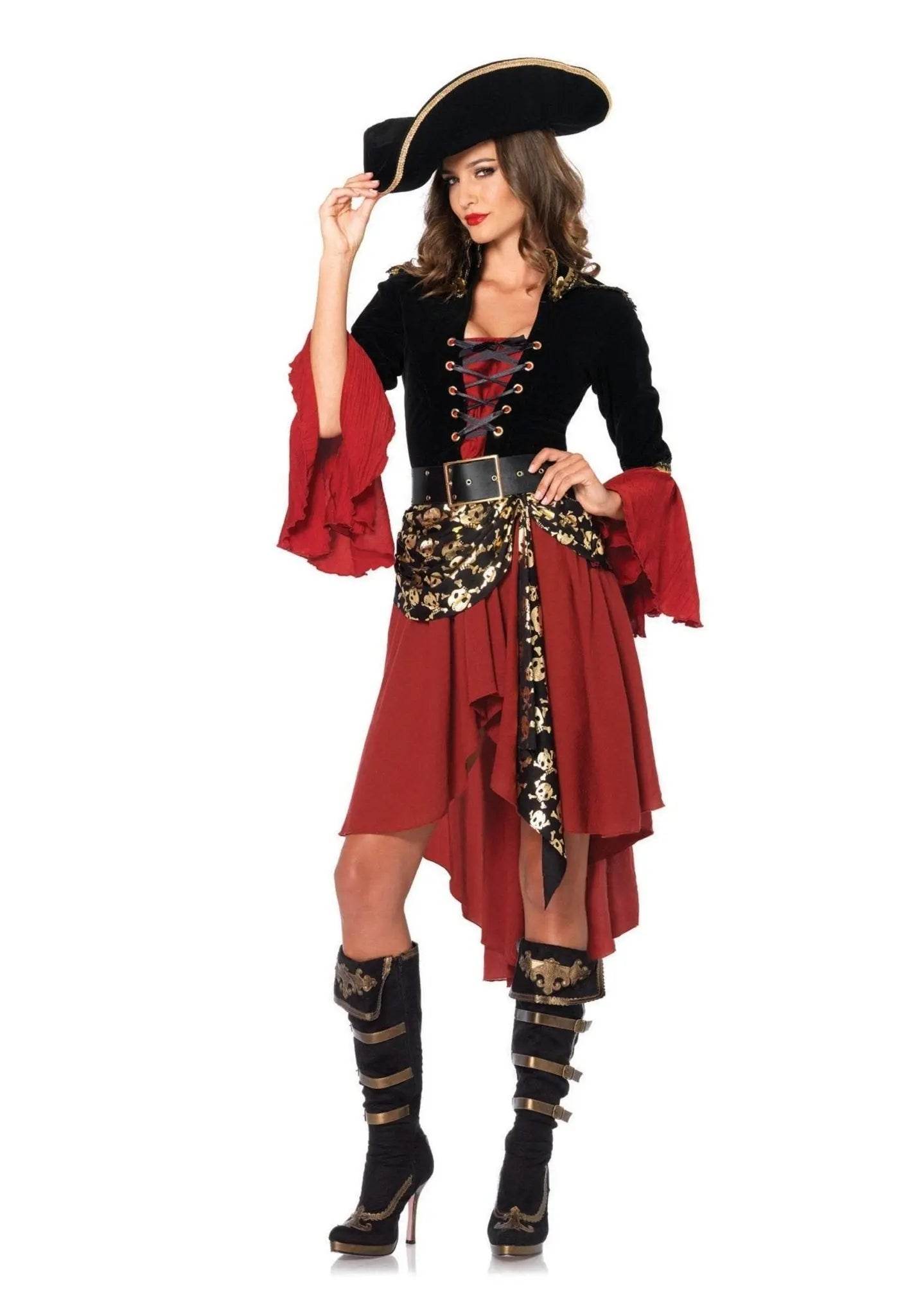 Pirate Outfit Costume Female Women Halloween Cosplay Fancy Dress - zzcosplay