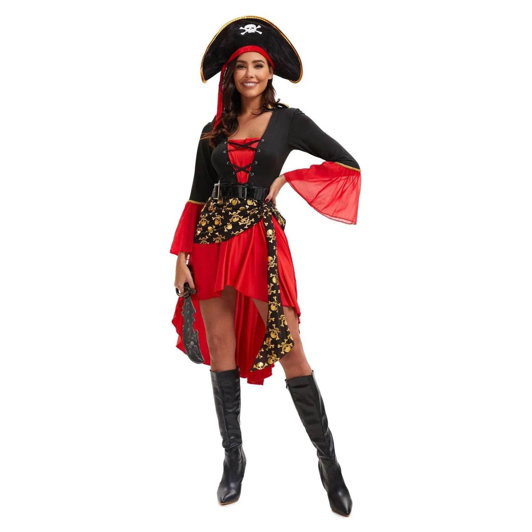 Pirate Outfit Vintage Cosplay Costume Carnival Halloween For Female - zzcosplay