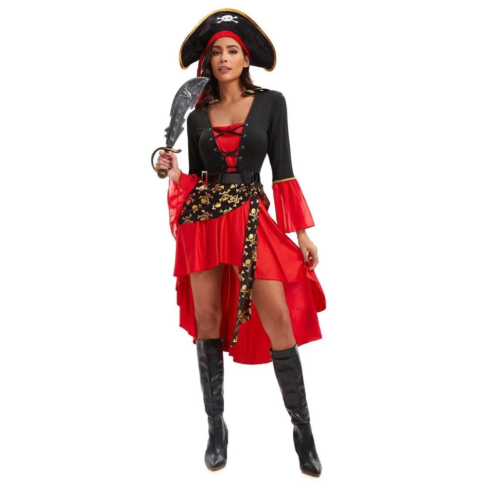 Pirate Outfit Vintage Cosplay Costume Carnival Halloween For Female - zzcosplay