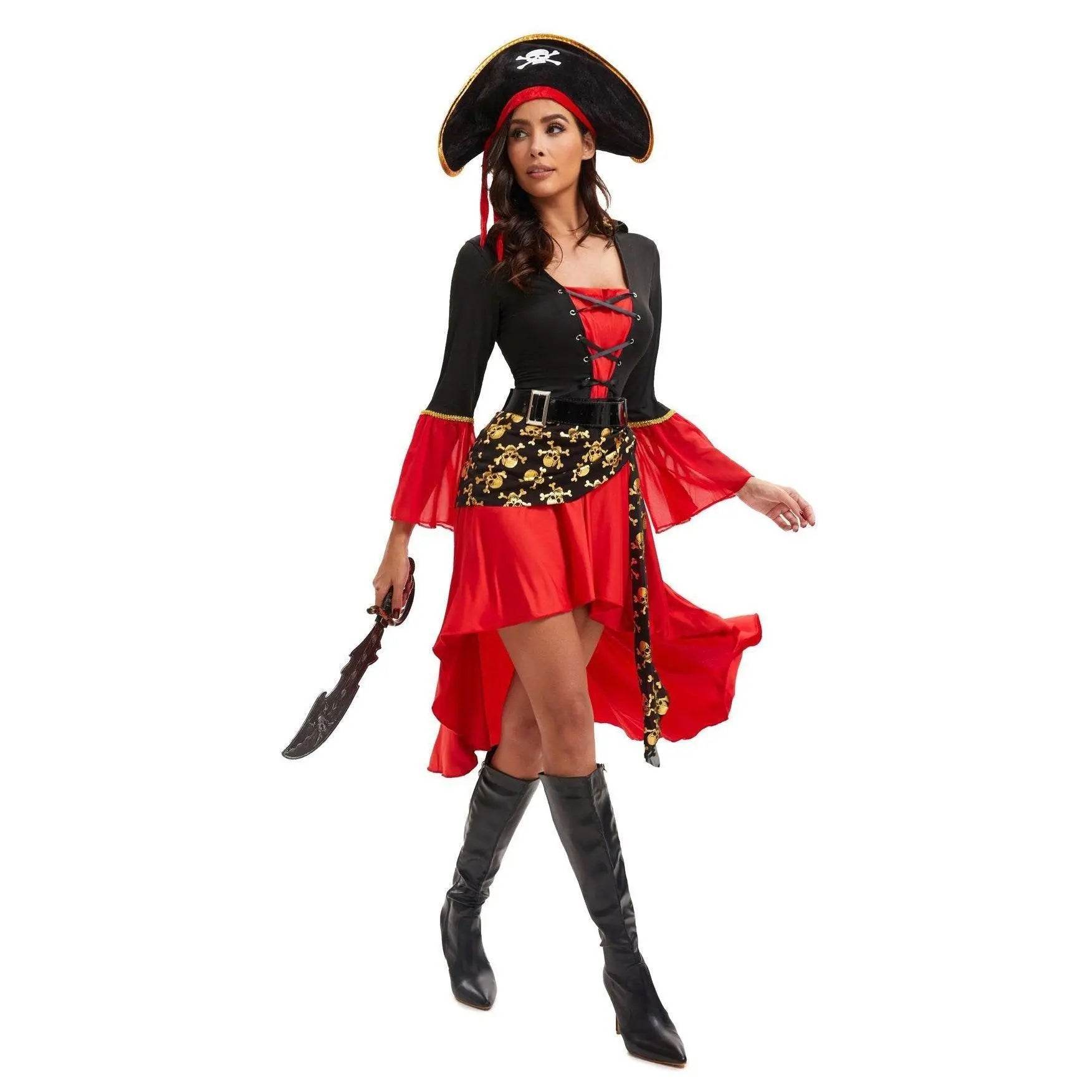 Pirate Outfit Vintage Cosplay Costume Carnival Halloween For Female - zzcosplay