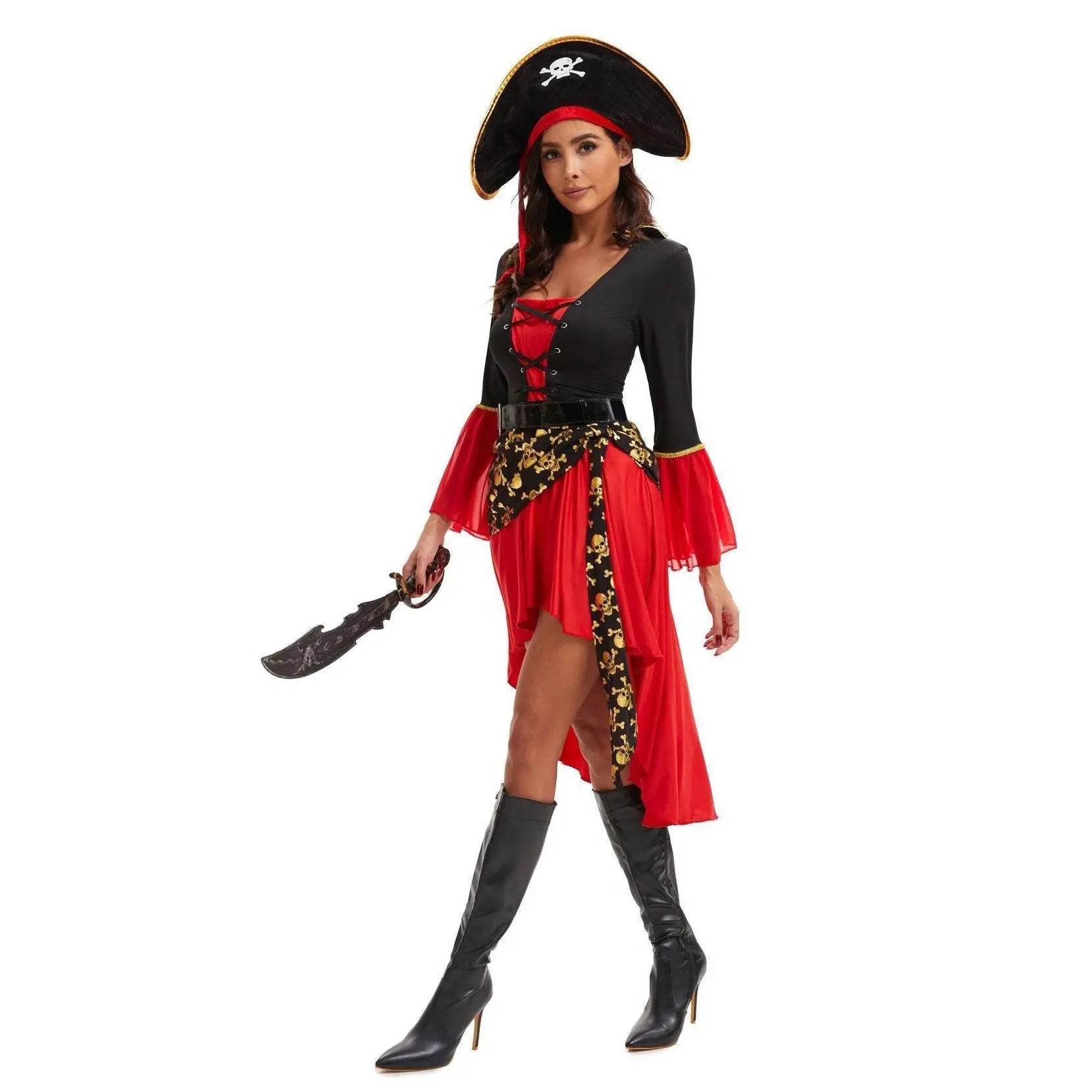 Pirate Outfit Vintage Cosplay Costume Carnival Halloween For Female - zzcosplay