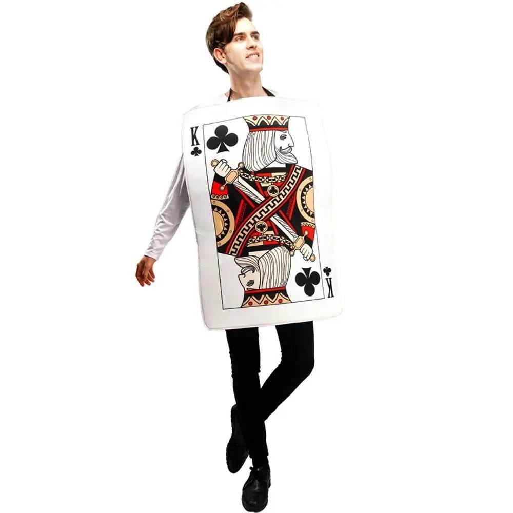 Poker Couples Funny Queen Clubs King of Hearts Cosplay Costume Halloween Carnival Suit - zzcosplay