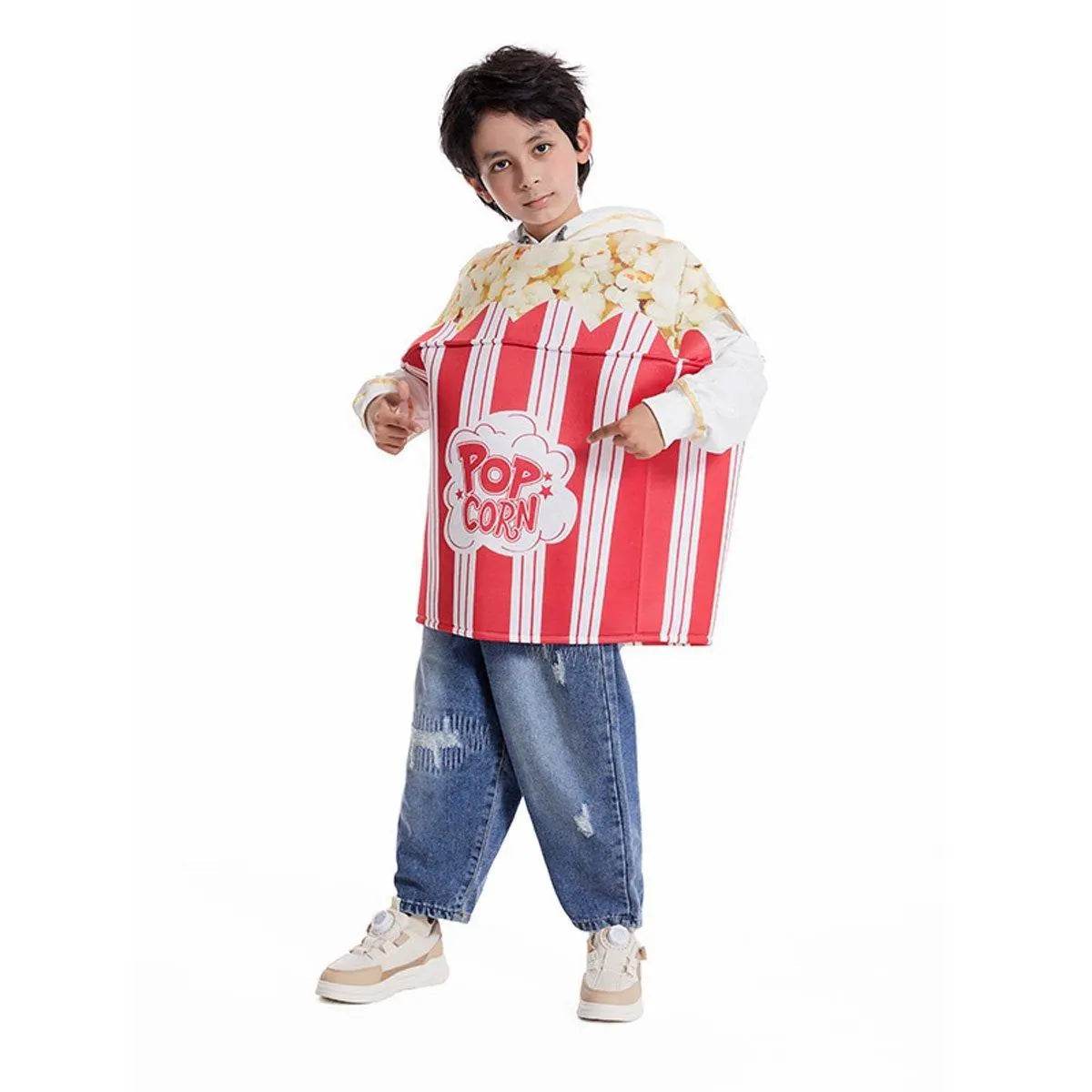 Popcorn Holiday Party Outfits Halloween Carnival Suit Cosplay Costume For Kids - zzcosplay