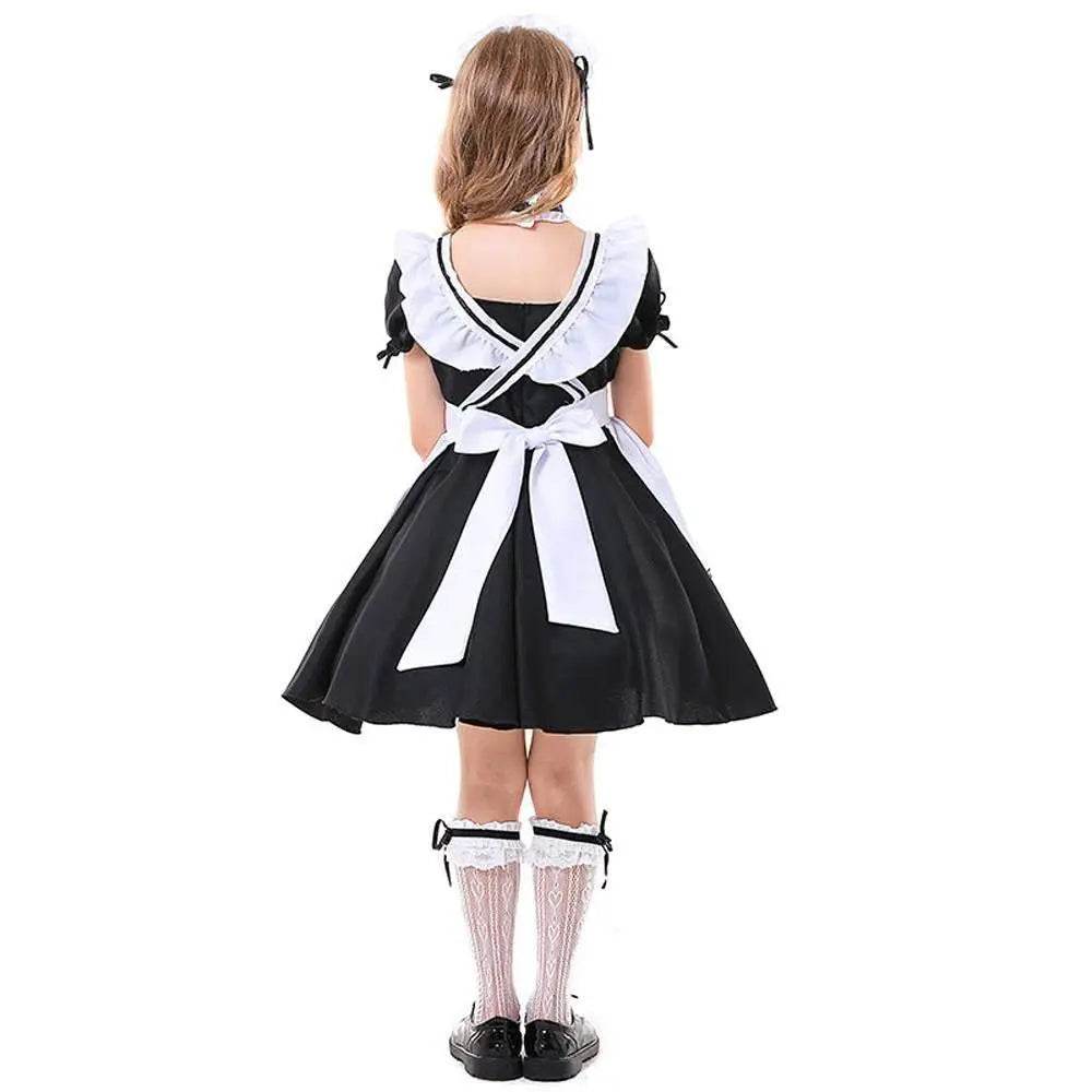 Role maid Costumes Kids playing black and white maid suit - zzcosplay